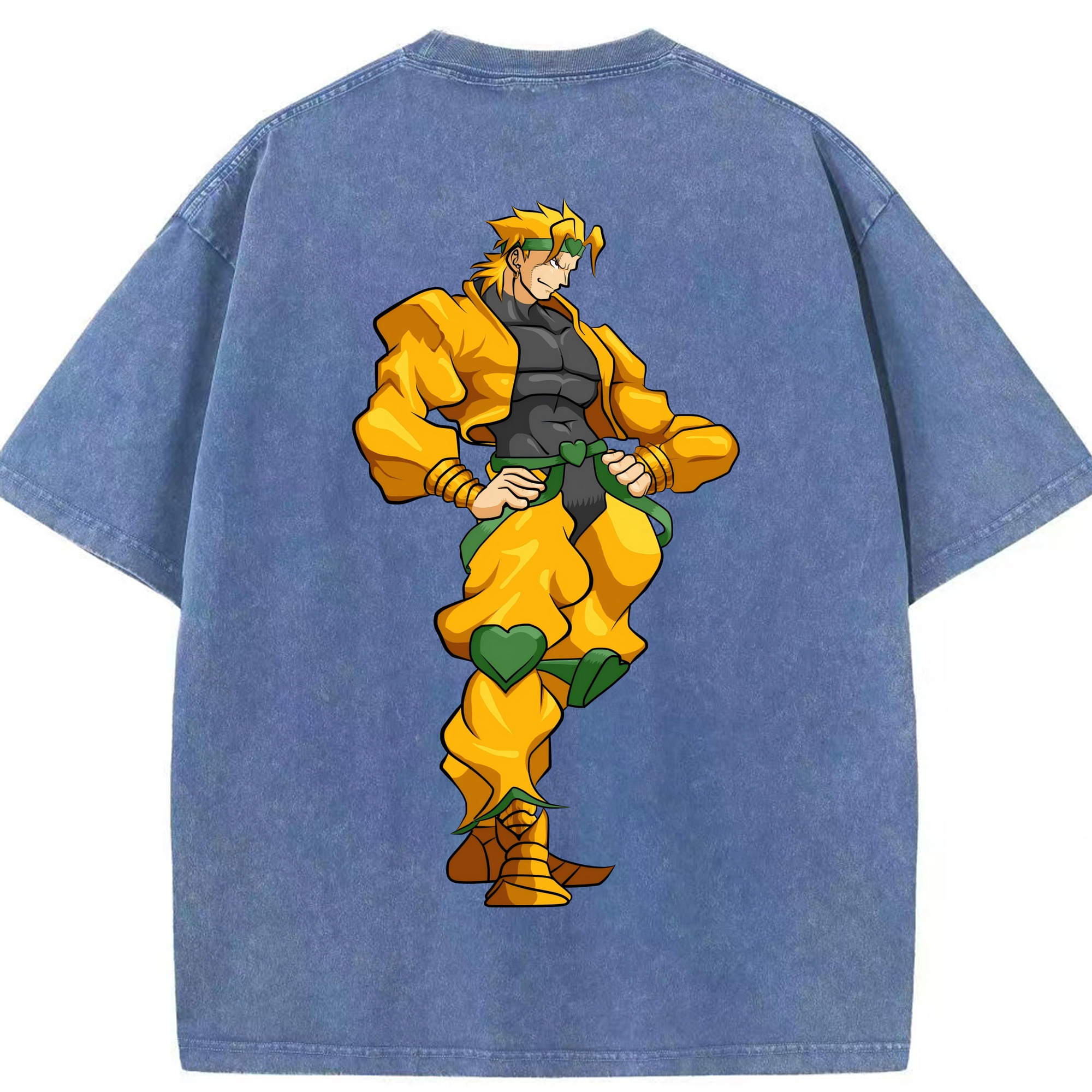 （画像用） ジョジョの奇妙な冒険 ディオ?ブランドー JoJo's Bizarre Adventure Dio Brando 綿100% ヴィンテージ風 半袖Tシャツ（背面プリント）