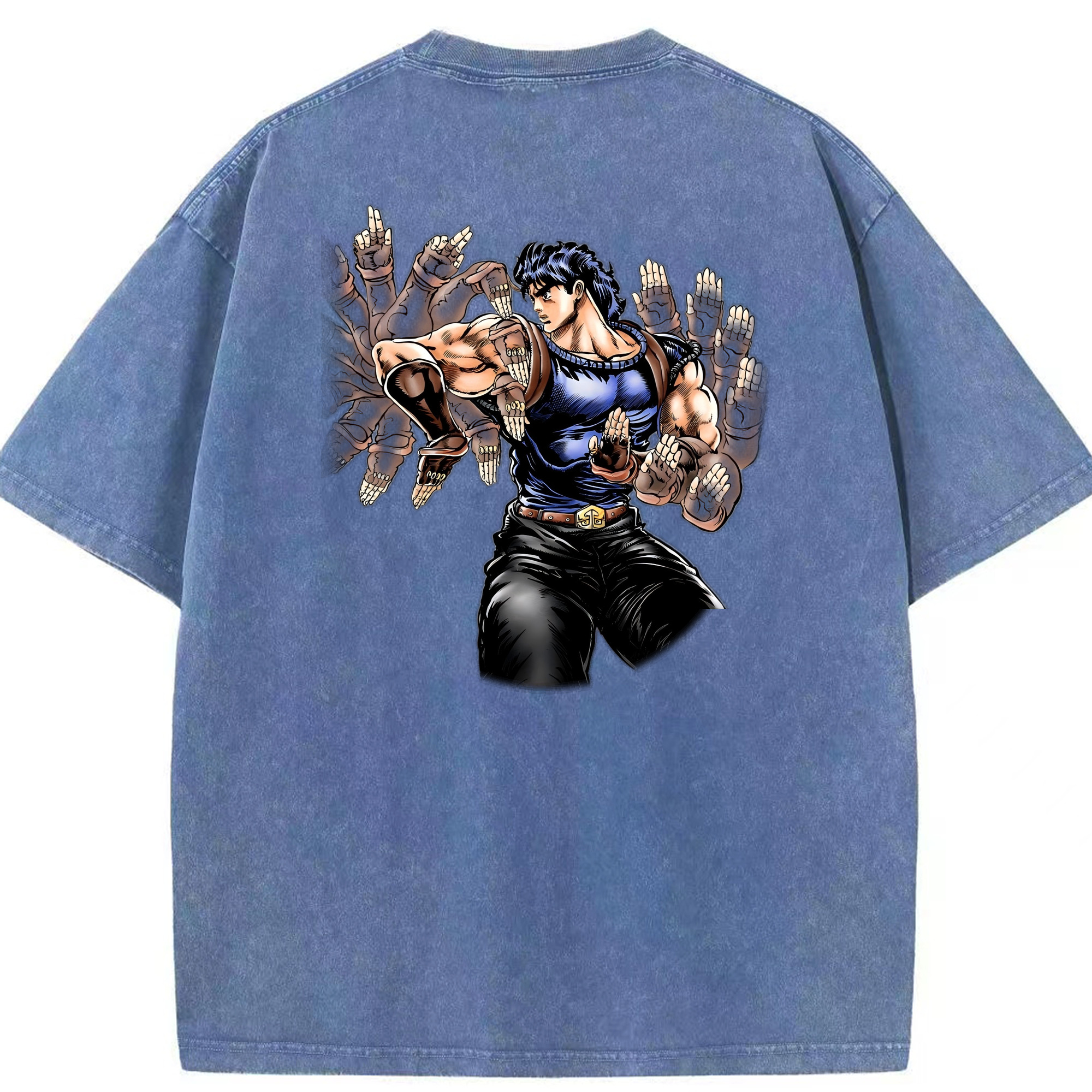 （画像用） ジョジョの奇妙な冒険 /ジョナサン?ジョースター JoJo's Bizarre Adventure Jonathan Joestar 綿100% ヴィンテージ風 半袖Tシャツ（背面プリント）