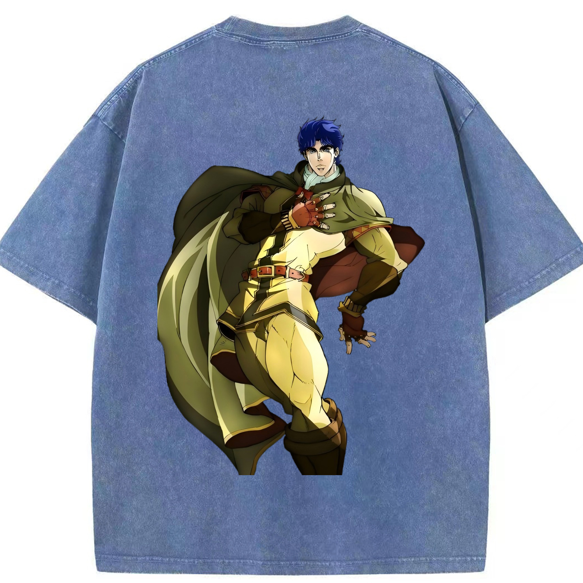 （画像用） ジョジョの奇妙な冒険 /ジョナサン?ジョースター JoJo's Bizarre Adventure Jonathan Joestar 綿100% ヴィンテージ風 半袖Tシャツ（背面プリント）