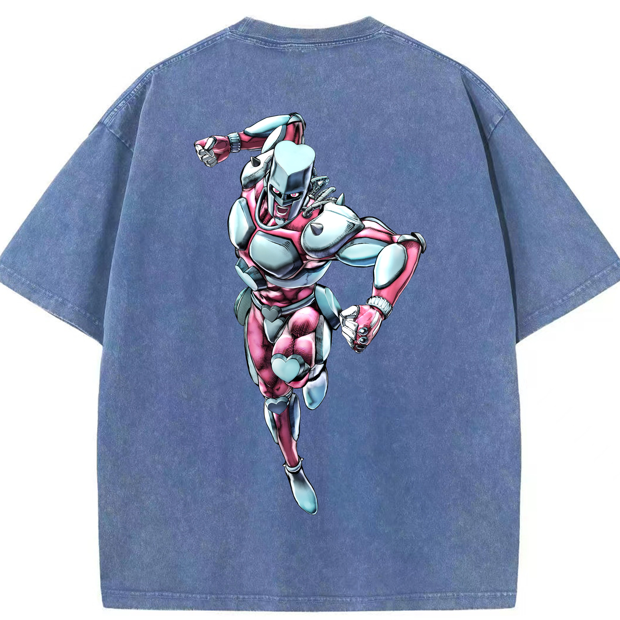 （画像用） ジョジョの奇妙な冒険 ひがしかた じょうすけ JoJo's Bizarre Adventure Higashikata Josuke 綿100% ヴィンテージ風 半袖Tシャツ（背面プリント）