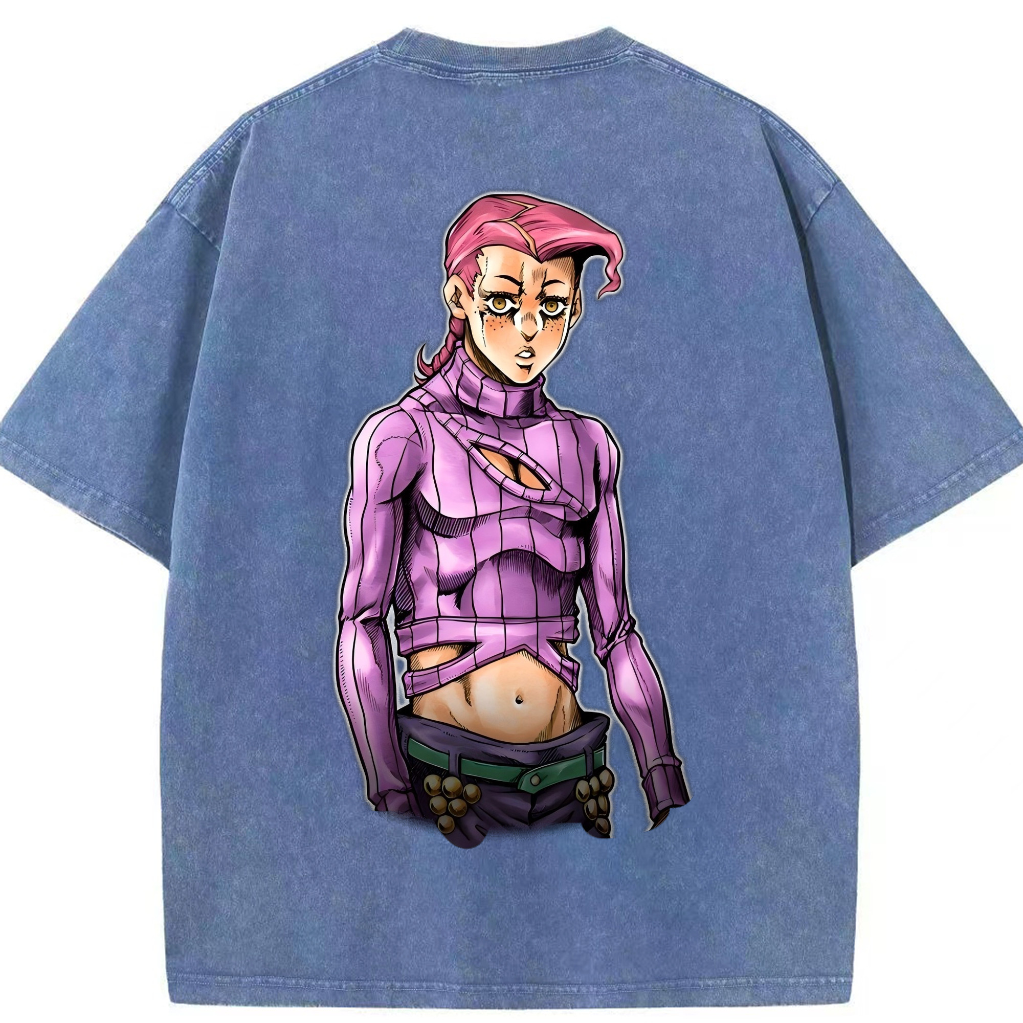 （画像用） ジョジョの奇妙な冒険 ビネガー?ドッピオ JoJo's Bizarre Adventure Vinegar Doppio 綿100% ヴィンテージ風 半袖Tシャツ（背面プリント）