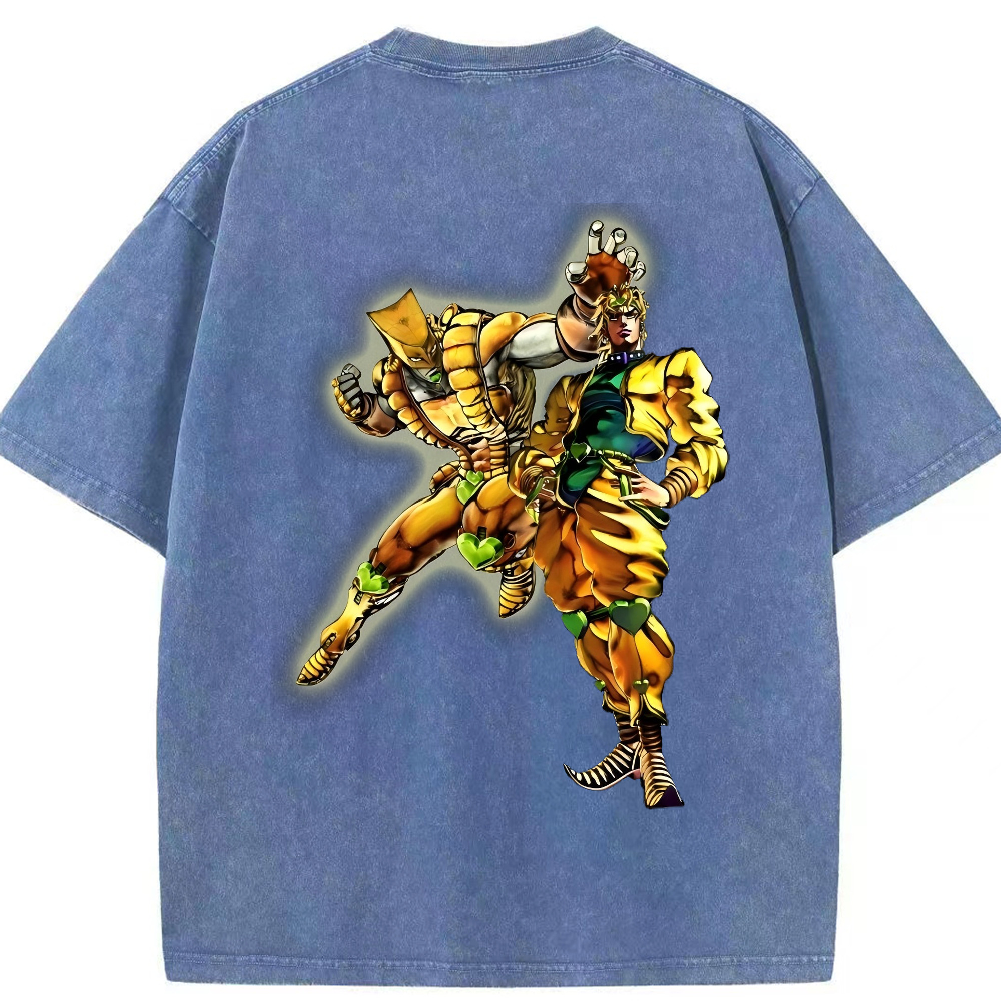 （画像用） ジョジョの奇妙な冒険 ディオ?ブランドー JoJo's Bizarre Adventure Dio Brando 綿100% ヴィンテージ風 半袖Tシャツ（背面プリント）