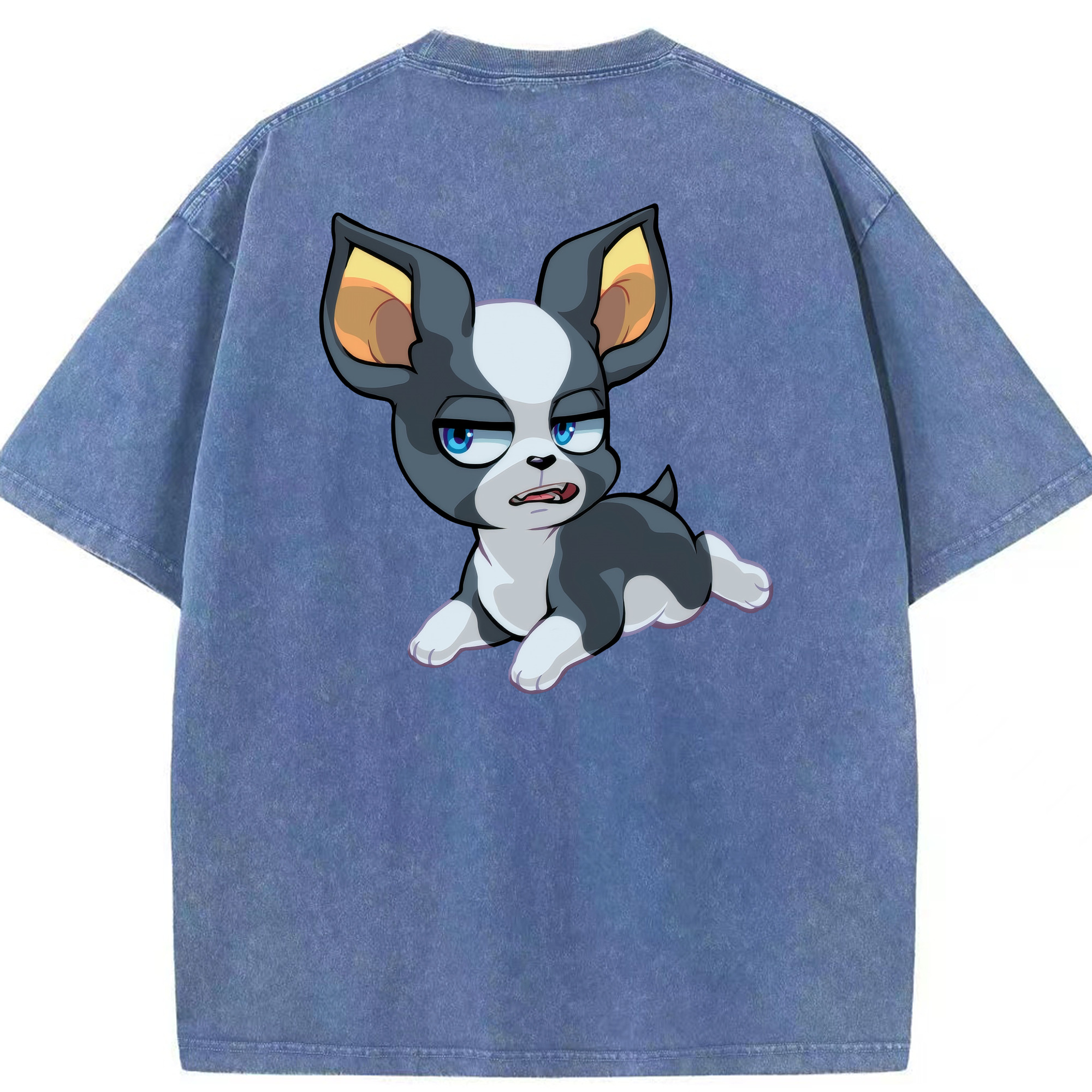（画像用） ジョジョの奇妙な冒険 イギー JoJo's Bizarre Adventure Iggy 綿100% ヴィンテージ風 半袖Tシャツ（背面プリント）