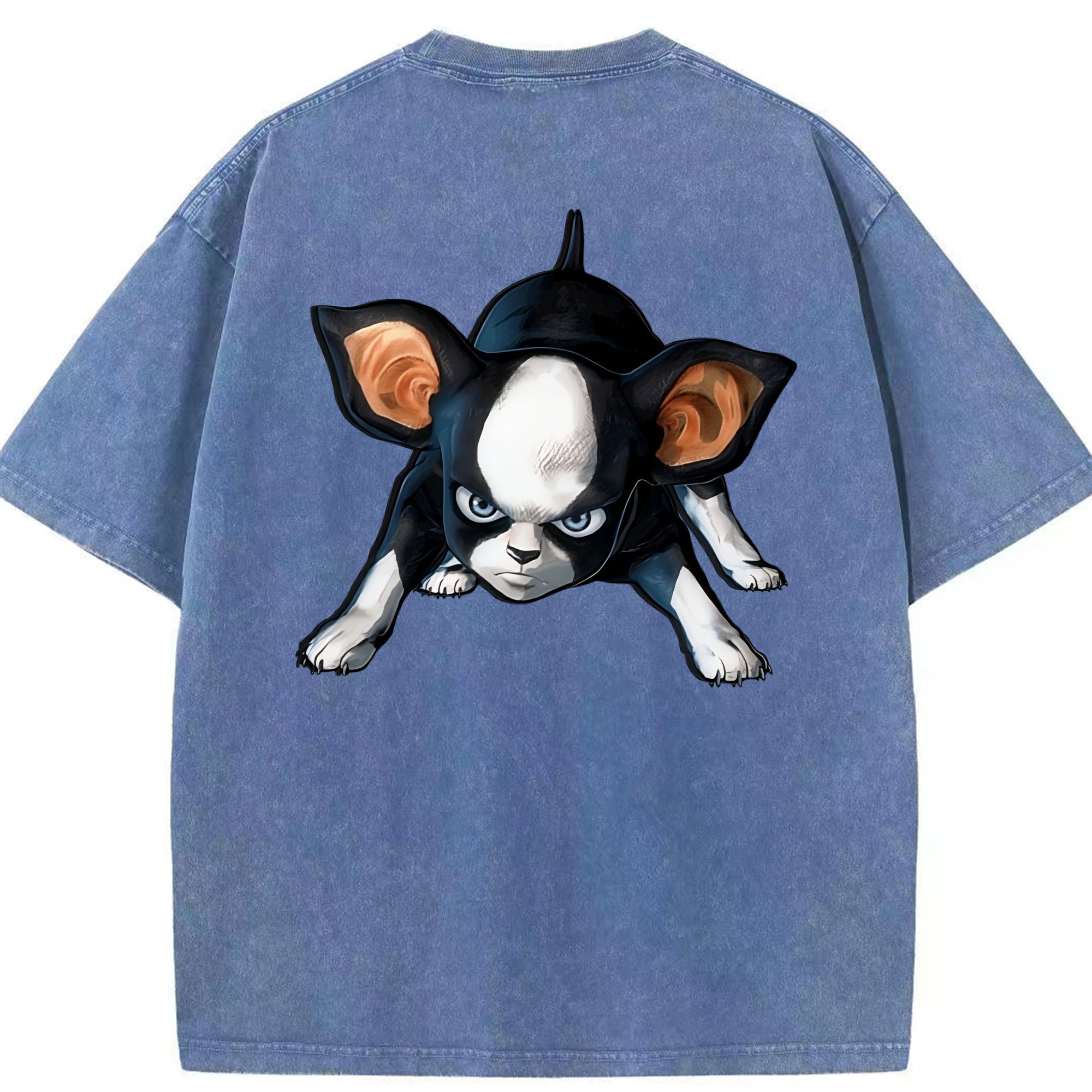 （画像用） ジョジョの奇妙な冒険 イギー JoJo's Bizarre Adventure Iggy 綿100% ヴィンテージ風 半袖Tシャツ（背面プリント）
