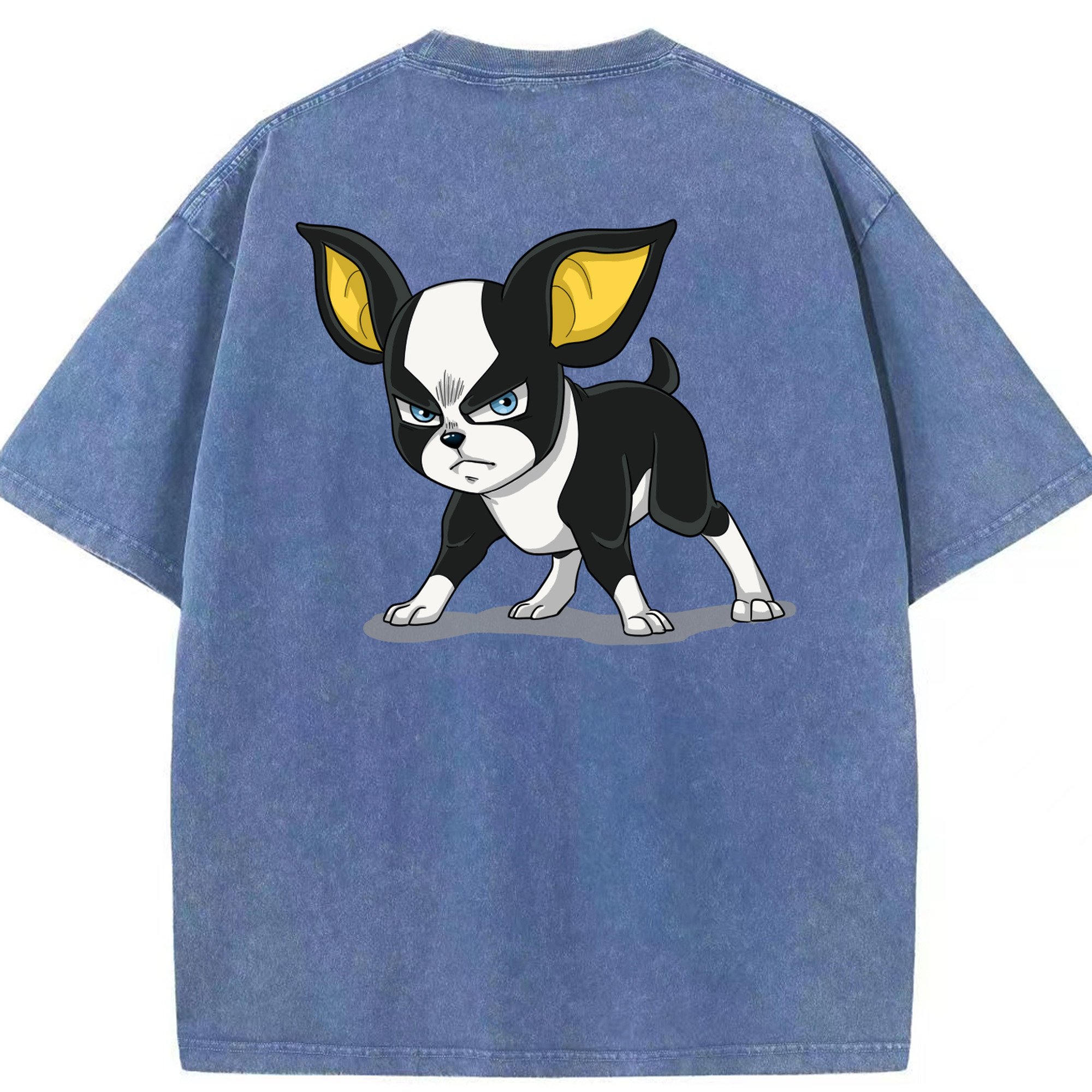 （画像用） ジョジョの奇妙な冒険 イギー JoJo's Bizarre Adventure Iggy 綿100% ヴィンテージ風 半袖Tシャツ（背面プリント）