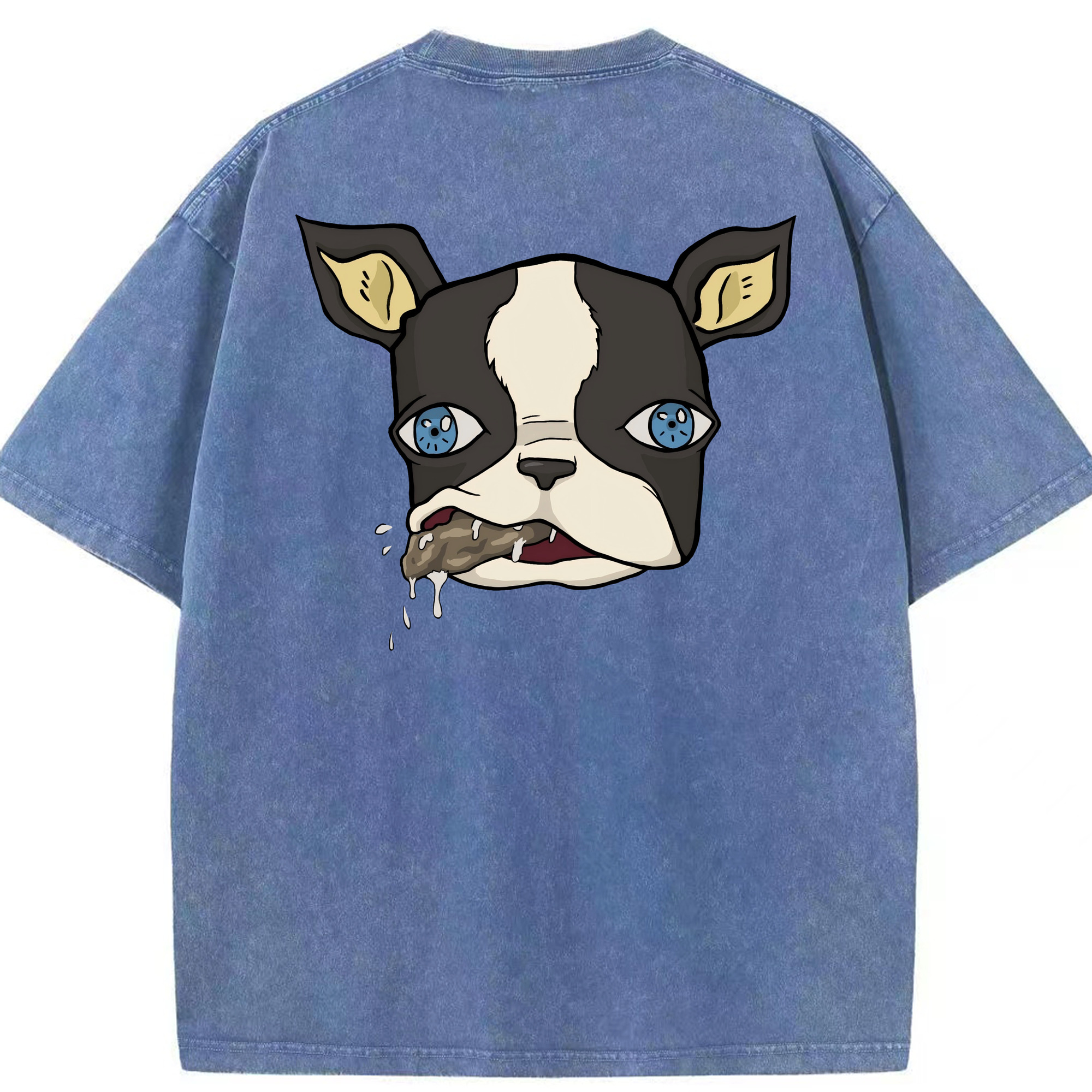 （画像用） ジョジョの奇妙な冒険 イギー JoJo's Bizarre Adventure Iggy 綿100% ヴィンテージ風 半袖Tシャツ（背面プリント）
