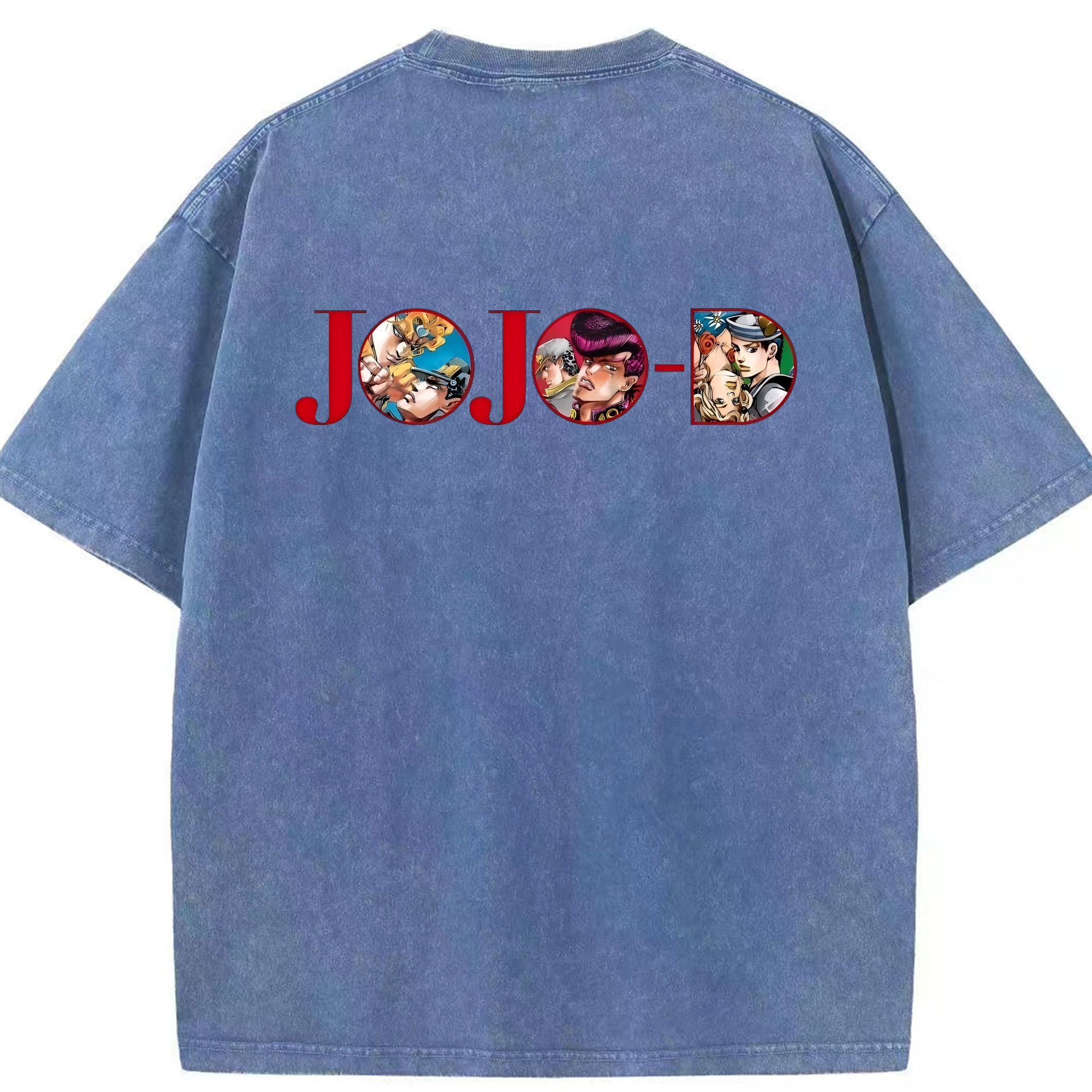 （画像用） ジョジョの奇妙な冒険 JoJo's Bizarre Adventure 綿100% ヴィンテージ風 半袖Tシャツ（背面プリント）
