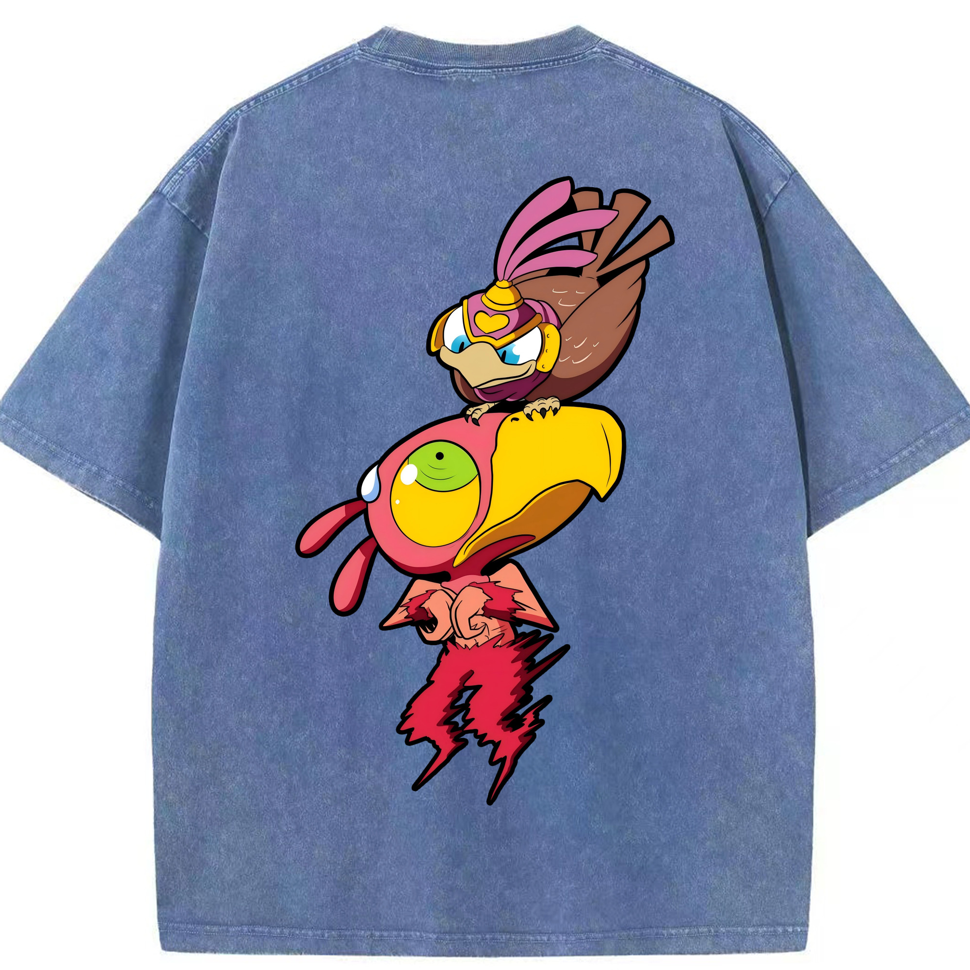（画像用） ジョジョの奇妙な冒険 JoJo's Bizarre Adventure 綿100% ヴィンテージ風 半袖Tシャツ（背面プリント）