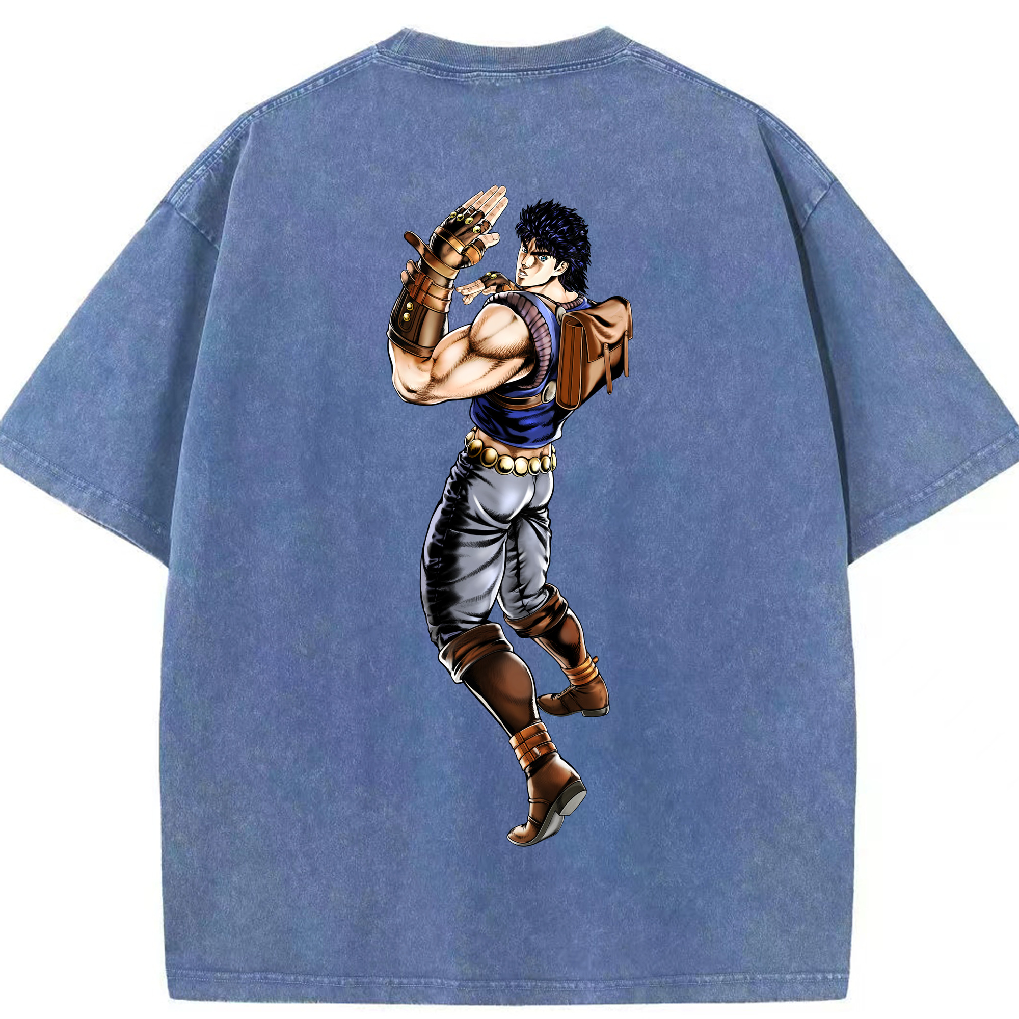 （画像用） ジョジョの奇妙な冒険 /ジョナサン?ジョースター JoJo's Bizarre Adventure Jonathan Joestar 綿100% ヴィンテージ風 半袖Tシャツ（背面プリント）