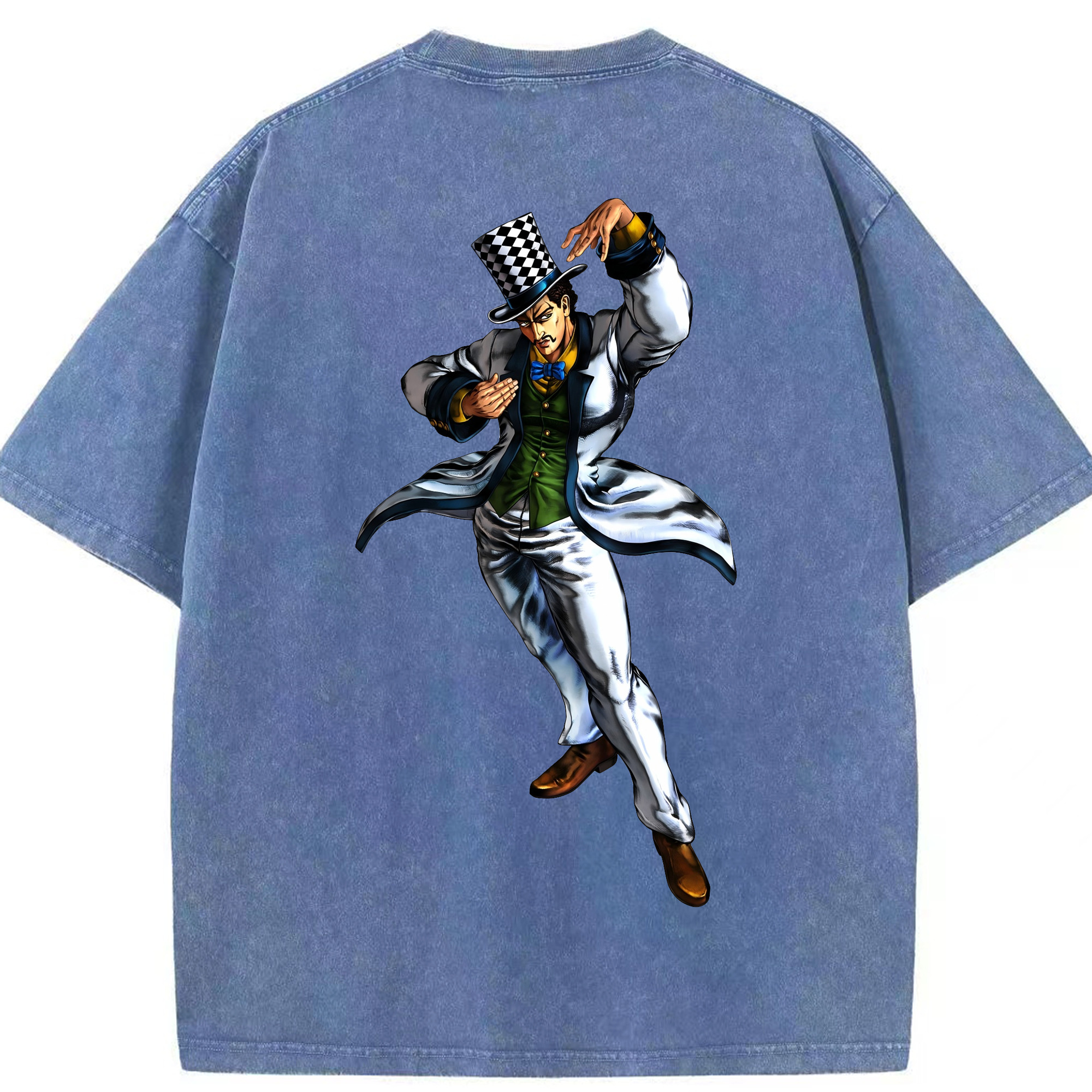 （画像用） ジョジョの奇妙な冒険 ウィル?アントニオ?ツェペリ JoJo's Bizarre Adventure Will Anthonio Zeppeli 綿100% ヴィンテージ風 半袖Tシャツ（背面プリント）