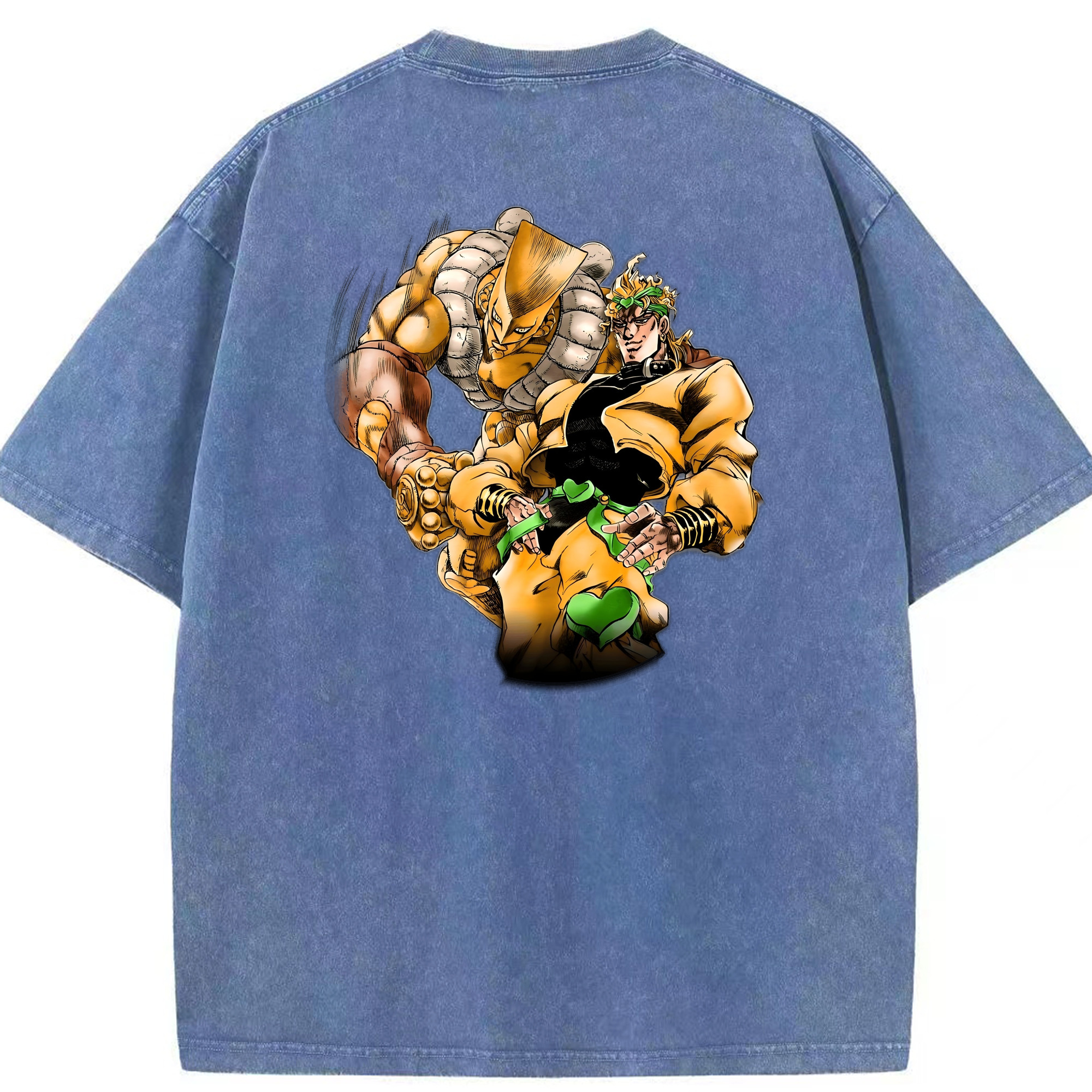（画像用） ジョジョの奇妙な冒険 ディオ?ブランドー JoJo's Bizarre Adventure Dio Brando 綿100% ヴィンテージ風 半袖Tシャツ（背面プリント）