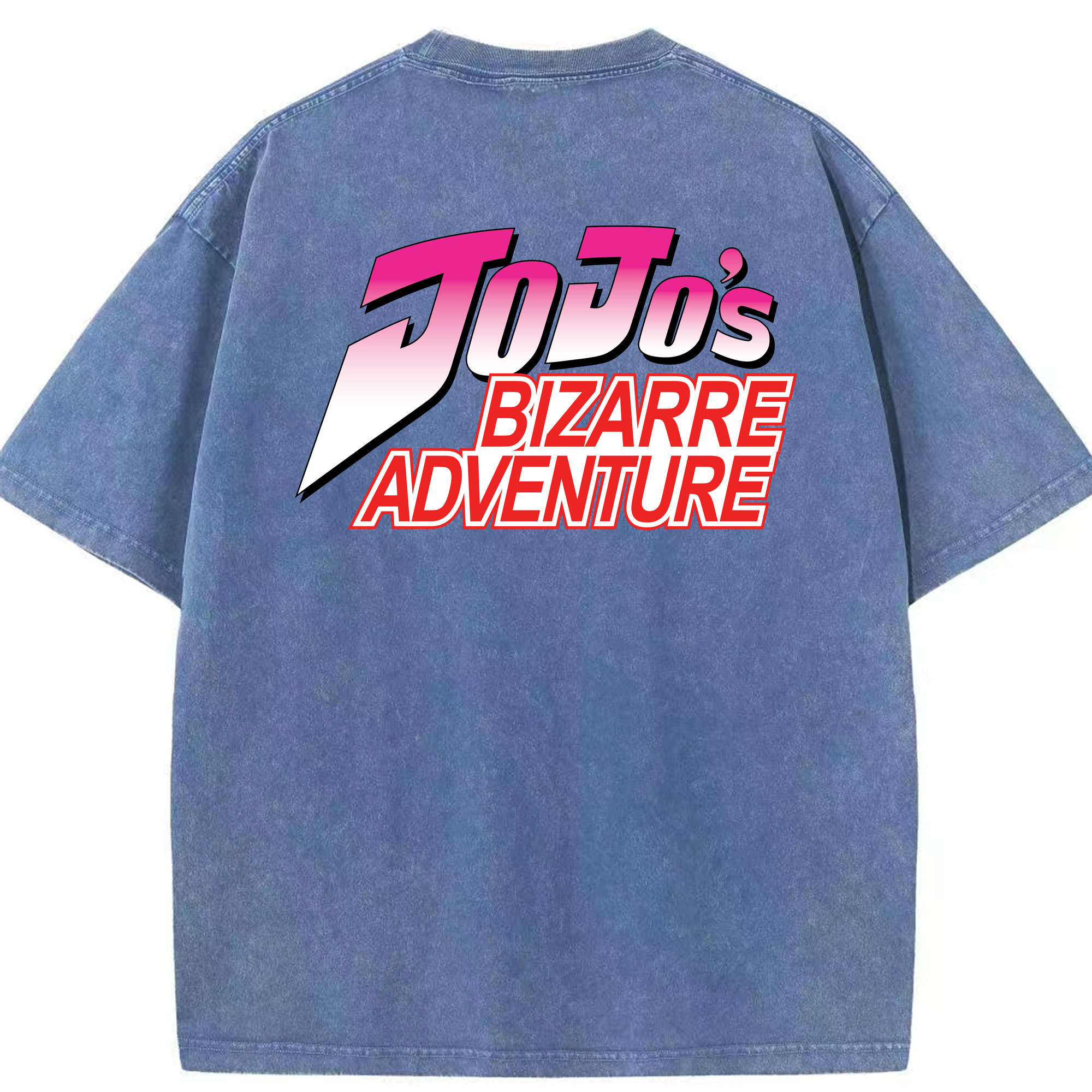 （画像用） ジョジョの奇妙な冒険 JoJo's Bizarre Adventure 綿100% ヴィンテージ風 半袖Tシャツ（背面プリント）