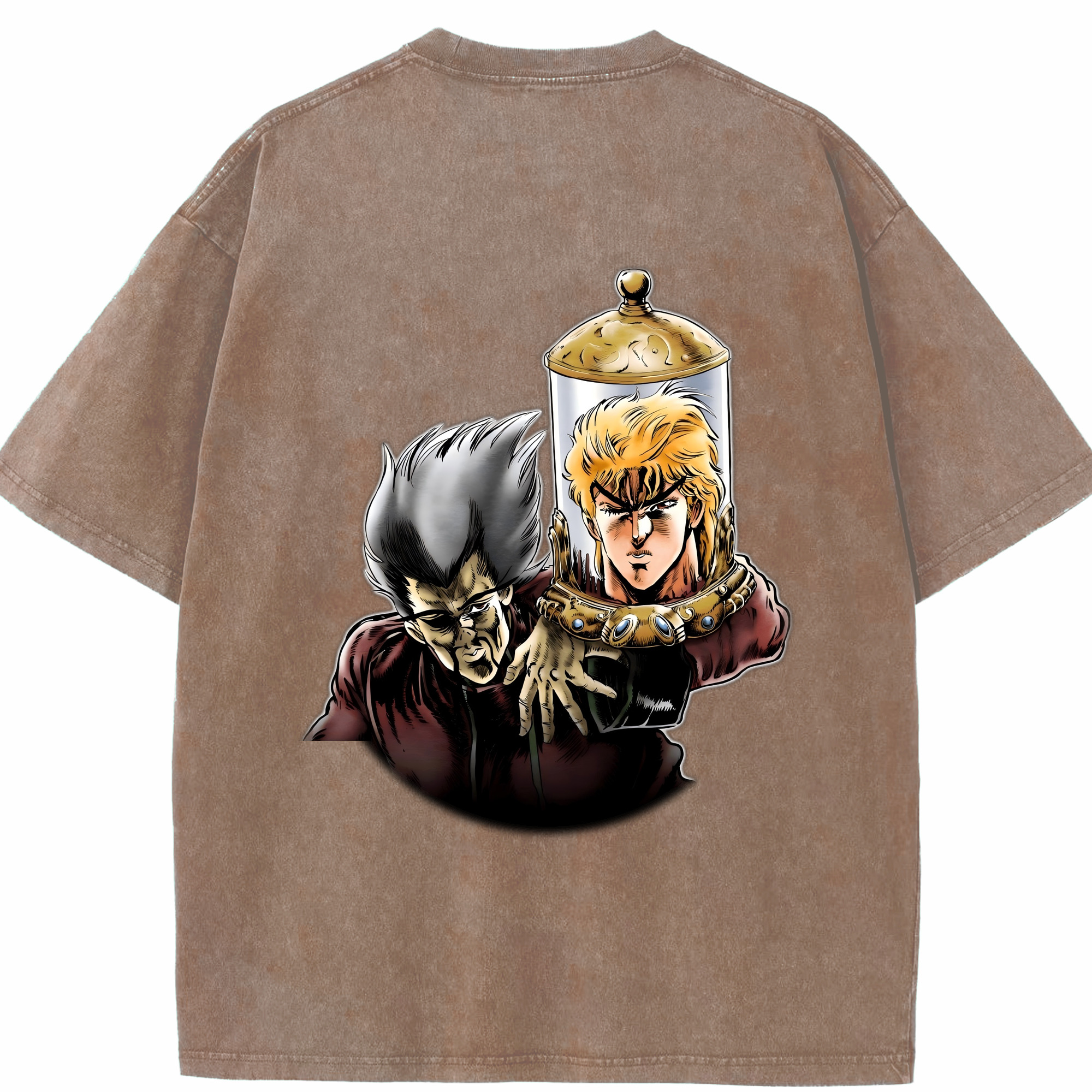 （画像用） ジョジョの奇妙な冒険 ディオ?ブランドー JoJo's Bizarre Adventure Dio Brando 綿100% ヴィンテージ風 半袖Tシャツ（背面プリント）
