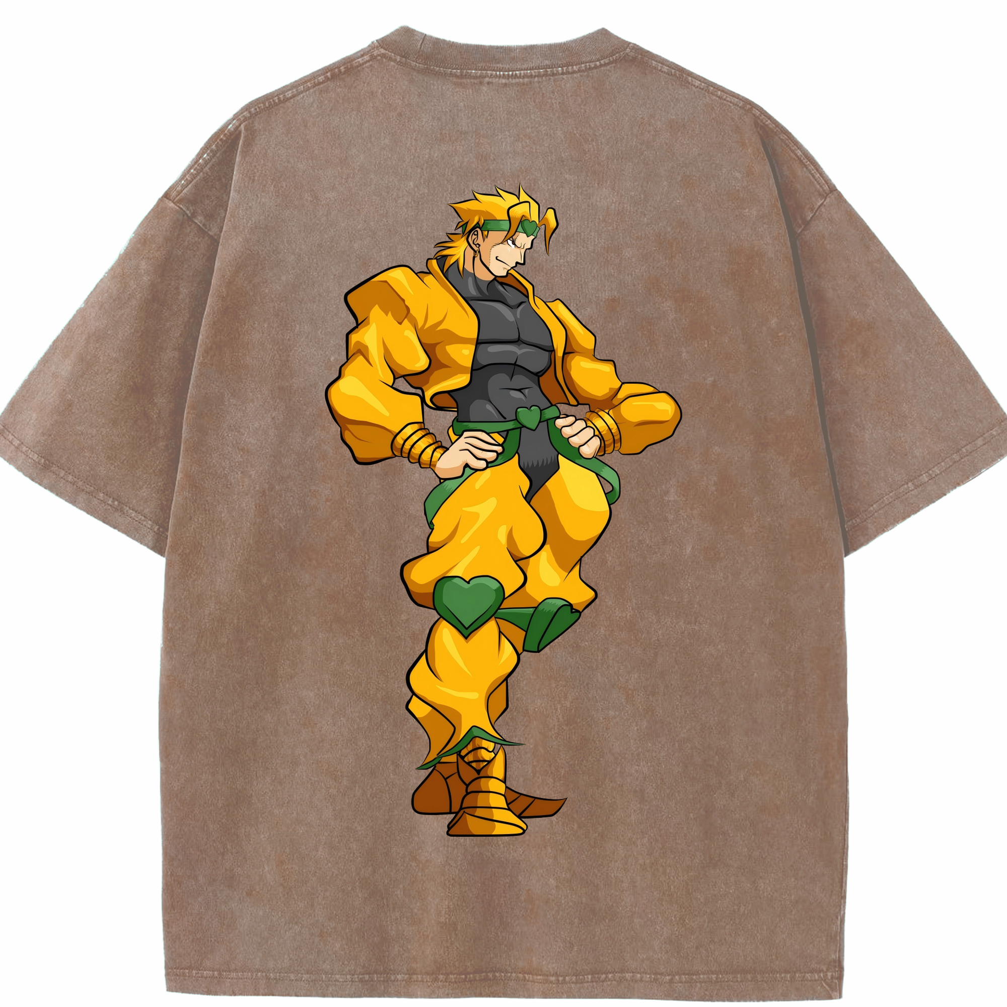 （画像用） ジョジョの奇妙な冒険 ディオ?ブランドー JoJo's Bizarre Adventure Dio Brando 綿100% ヴィンテージ風 半袖Tシャツ（背面プリント）