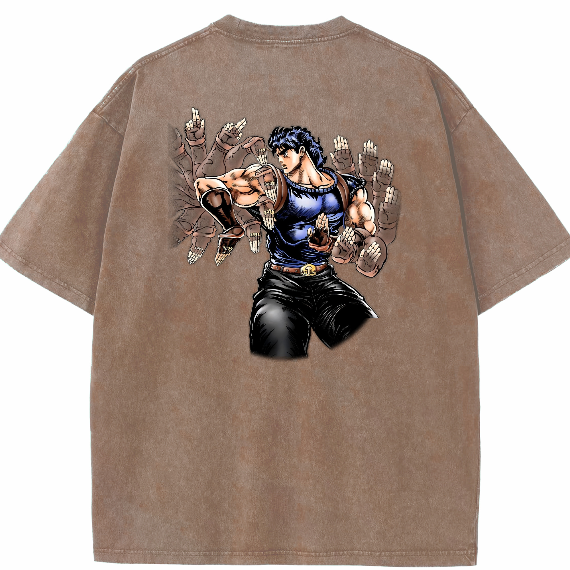 （画像用） ジョジョの奇妙な冒険 /ジョナサン?ジョースター JoJo's Bizarre Adventure Jonathan Joestar 綿100% ヴィンテージ風 半袖Tシャツ（背面プリント）