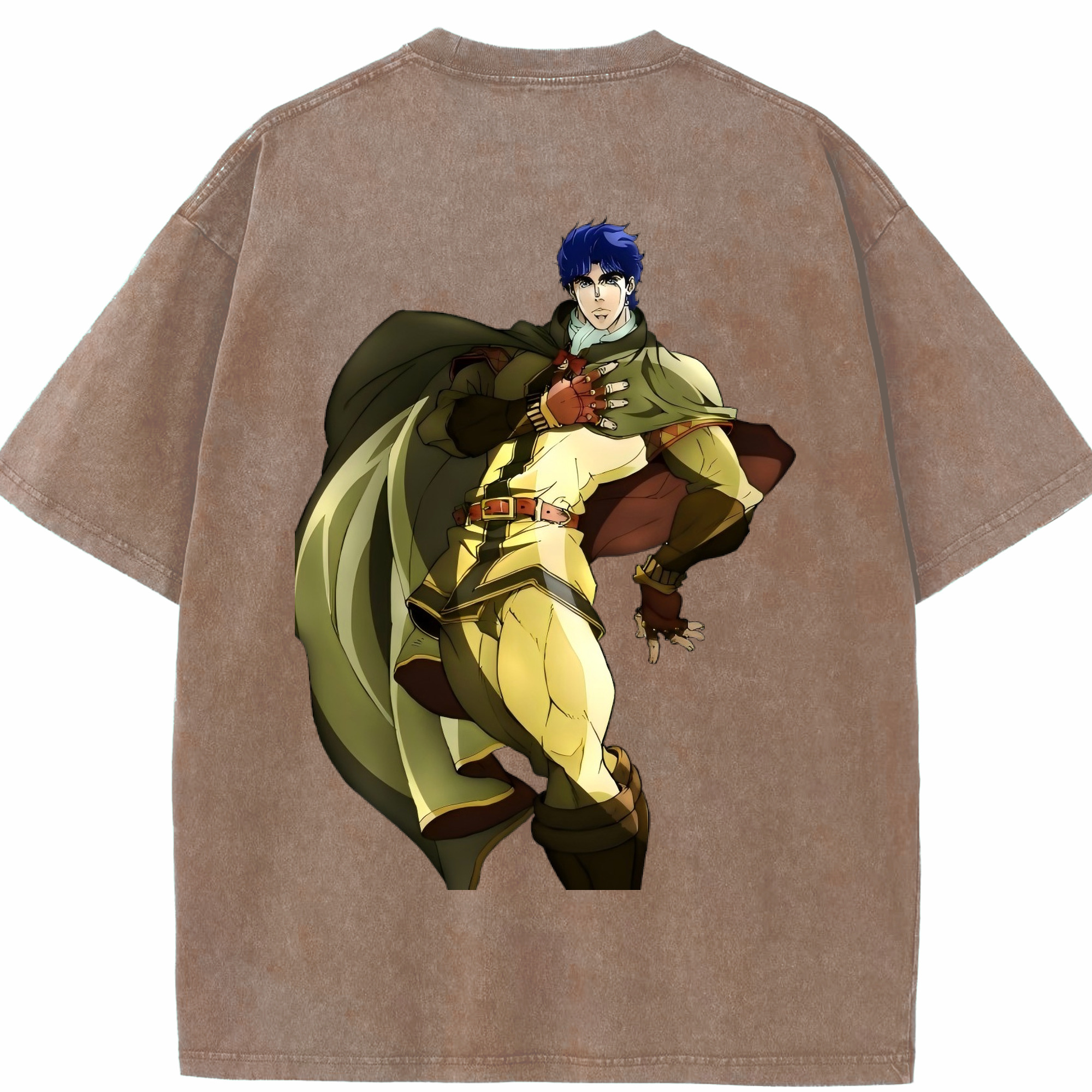 （画像用） ジョジョの奇妙な冒険 /ジョナサン?ジョースター JoJo's Bizarre Adventure Jonathan Joestar 綿100% ヴィンテージ風 半袖Tシャツ（背面プリント）