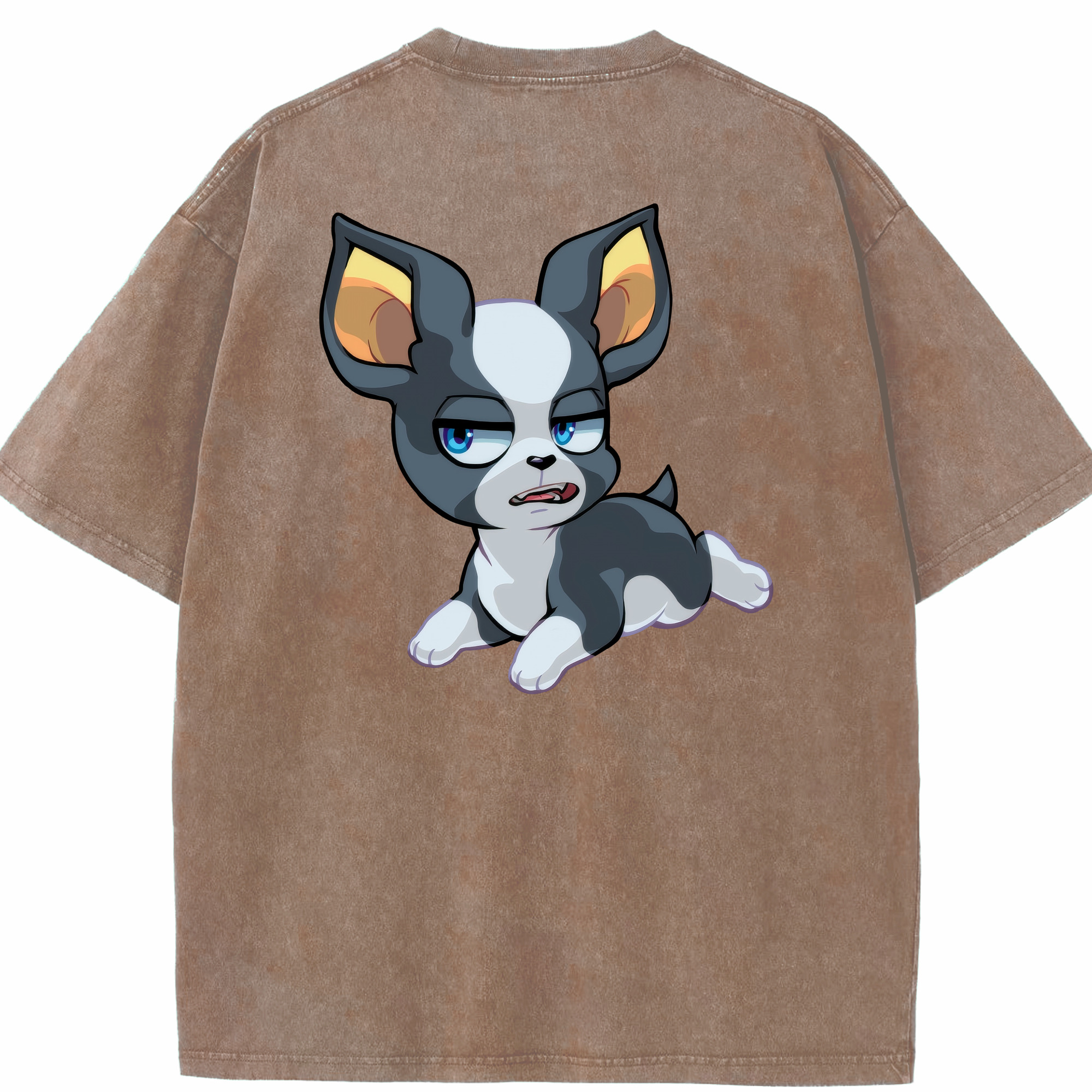 （画像用） ジョジョの奇妙な冒険 イギー JoJo's Bizarre Adventure Iggy 綿100% ヴィンテージ風 半袖Tシャツ（背面プリント）