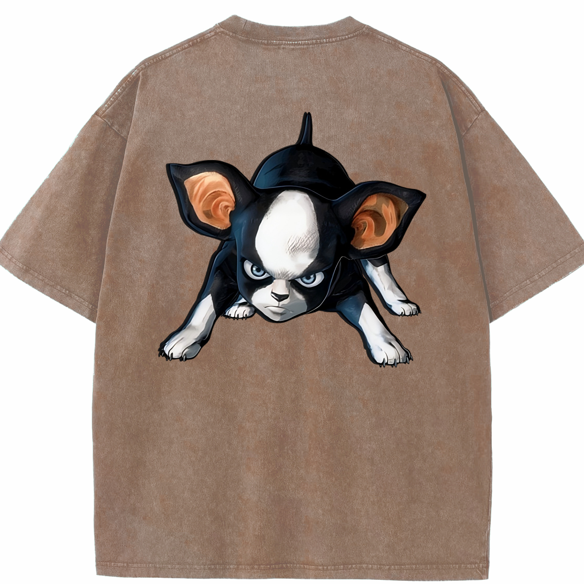 （画像用） ジョジョの奇妙な冒険 イギー JoJo's Bizarre Adventure Iggy 綿100% ヴィンテージ風 半袖Tシャツ（背面プリント）