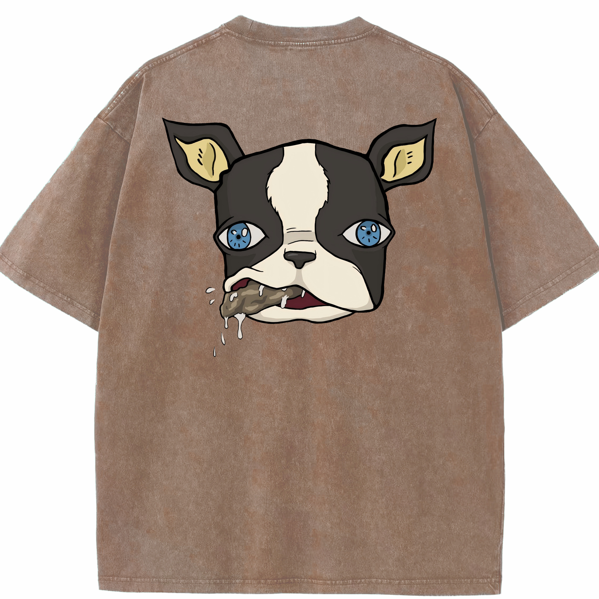 （画像用） ジョジョの奇妙な冒険 イギー JoJo's Bizarre Adventure Iggy 綿100% ヴィンテージ風 半袖Tシャツ（背面プリント）