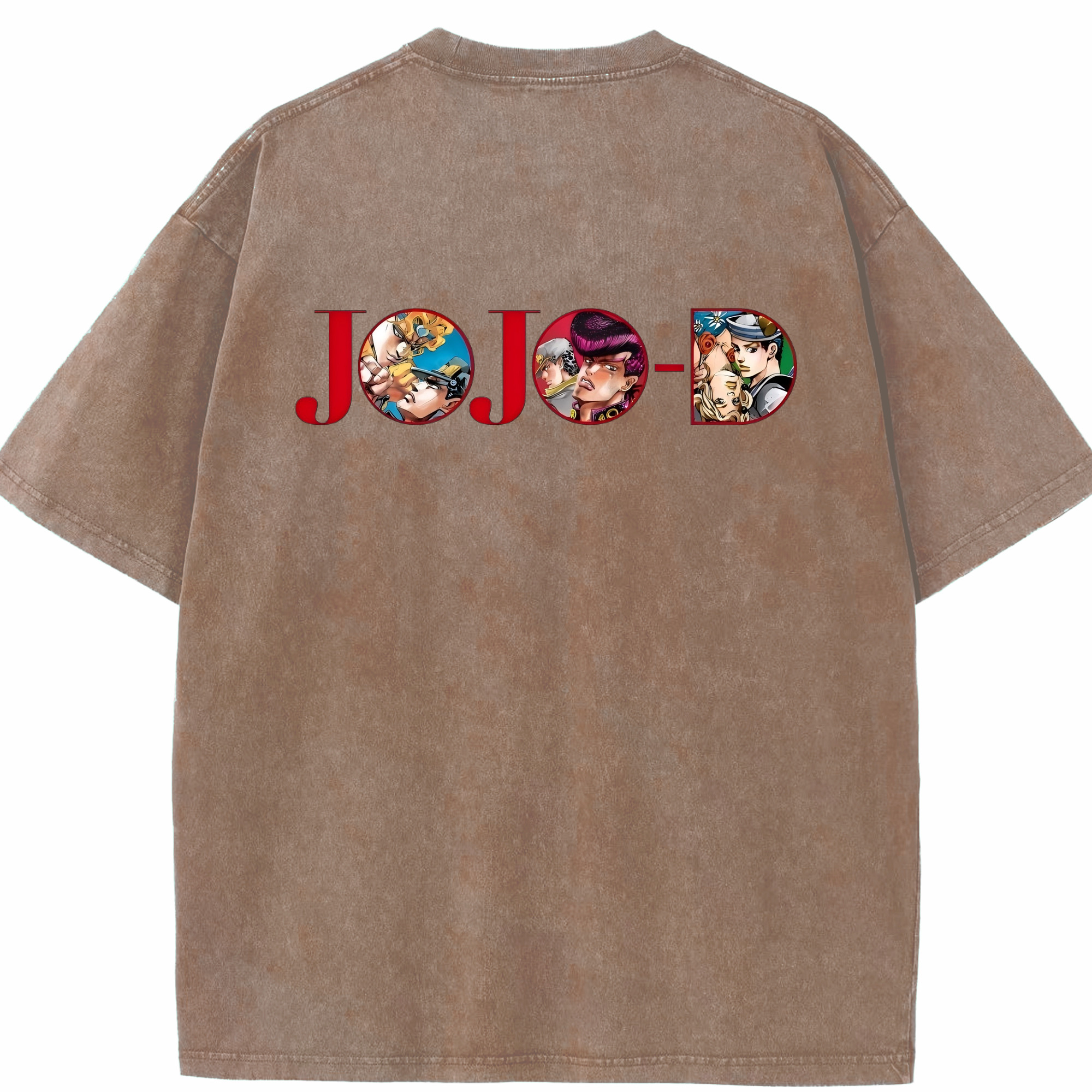 （画像用） ジョジョの奇妙な冒険 JoJo's Bizarre Adventure 綿100% ヴィンテージ風 半袖Tシャツ（背面プリント）