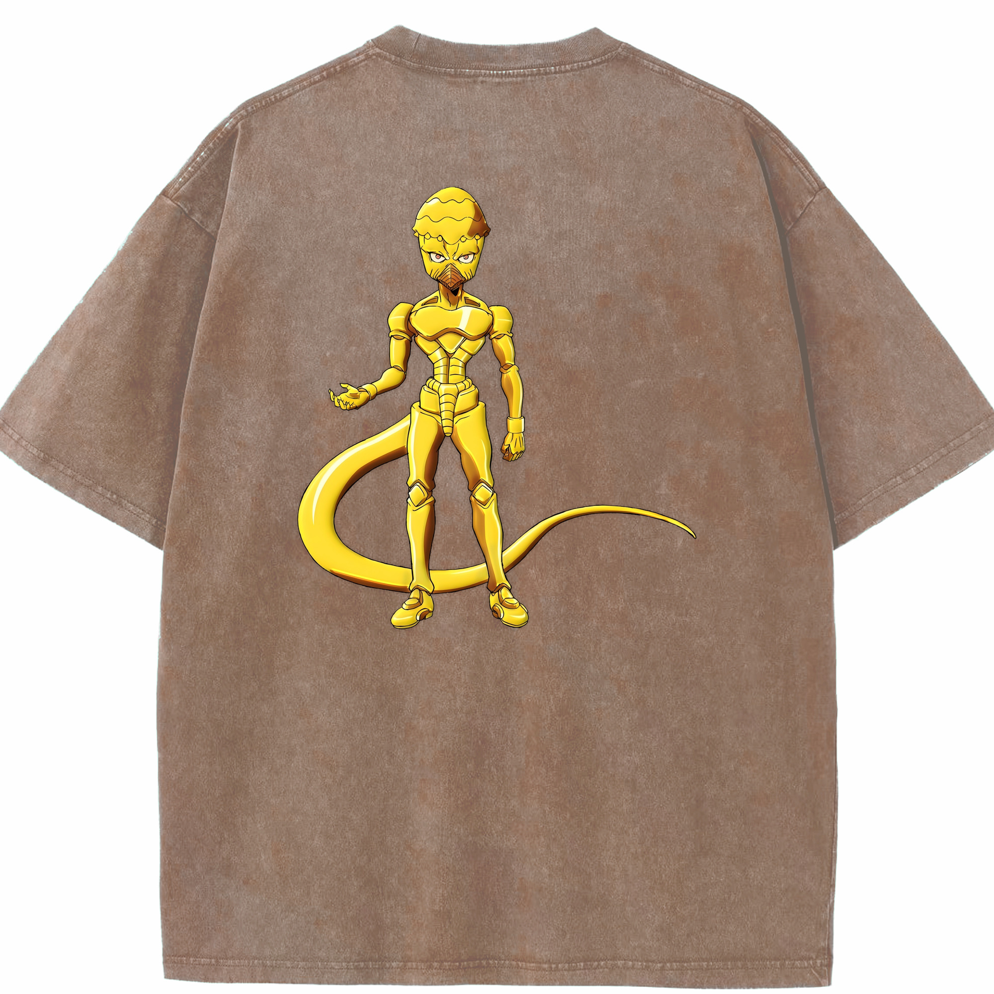 （画像用） ジョジョの奇妙な冒険 おといし あきら JoJo's Bizarre Adventure Akira Otoishi 綿100% ヴィンテージ風 半袖Tシャツ（背面プリント）