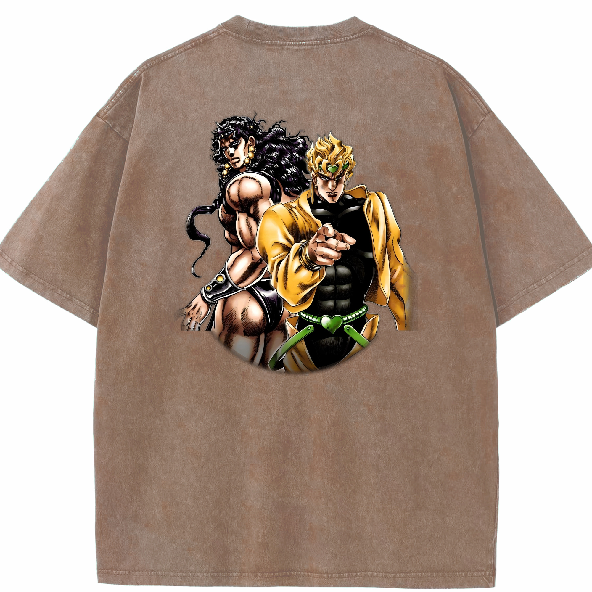 （画像用） ジョジョの奇妙な冒険 ディオ?ブランドー JoJo's Bizarre Adventure Dio Brando 綿100% ヴィンテージ風 半袖Tシャツ（背面プリント）