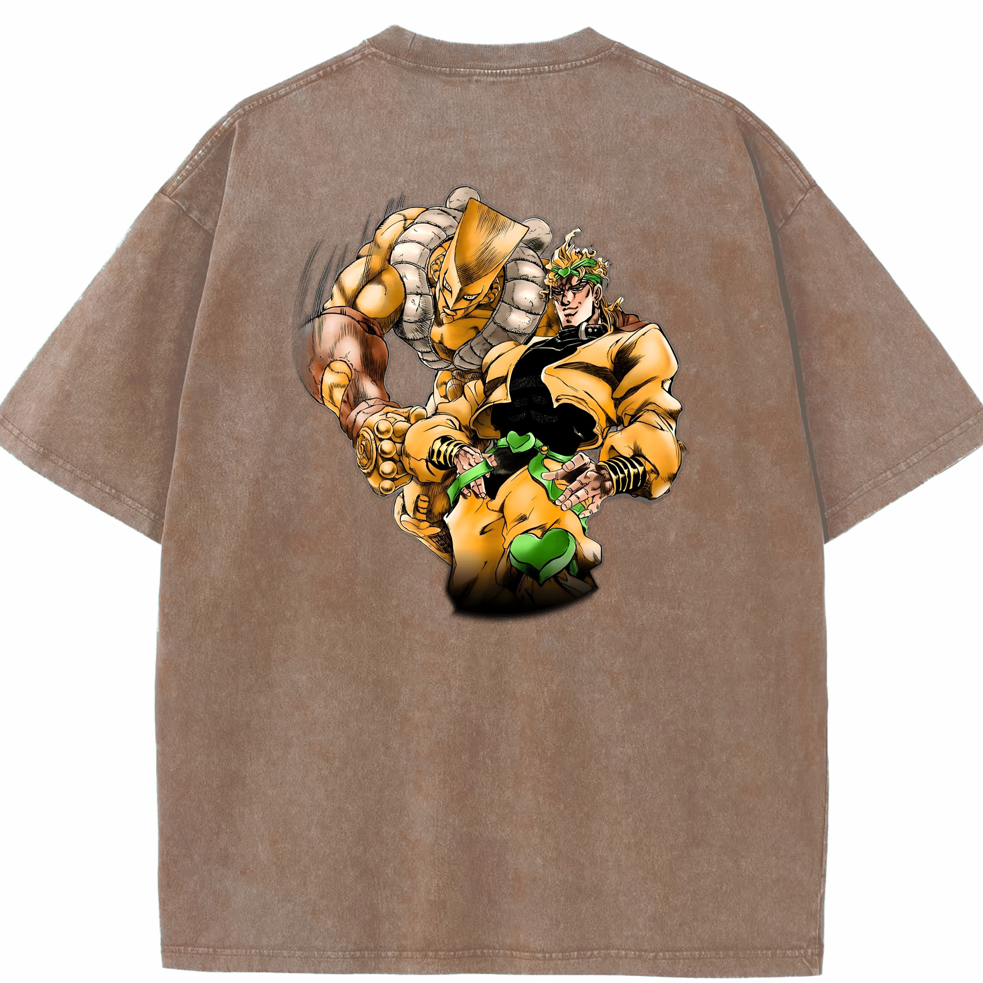 （画像用） ジョジョの奇妙な冒険 ディオ?ブランドー JoJo's Bizarre Adventure Dio Brando 綿100% ヴィンテージ風 半袖Tシャツ（背面プリント）