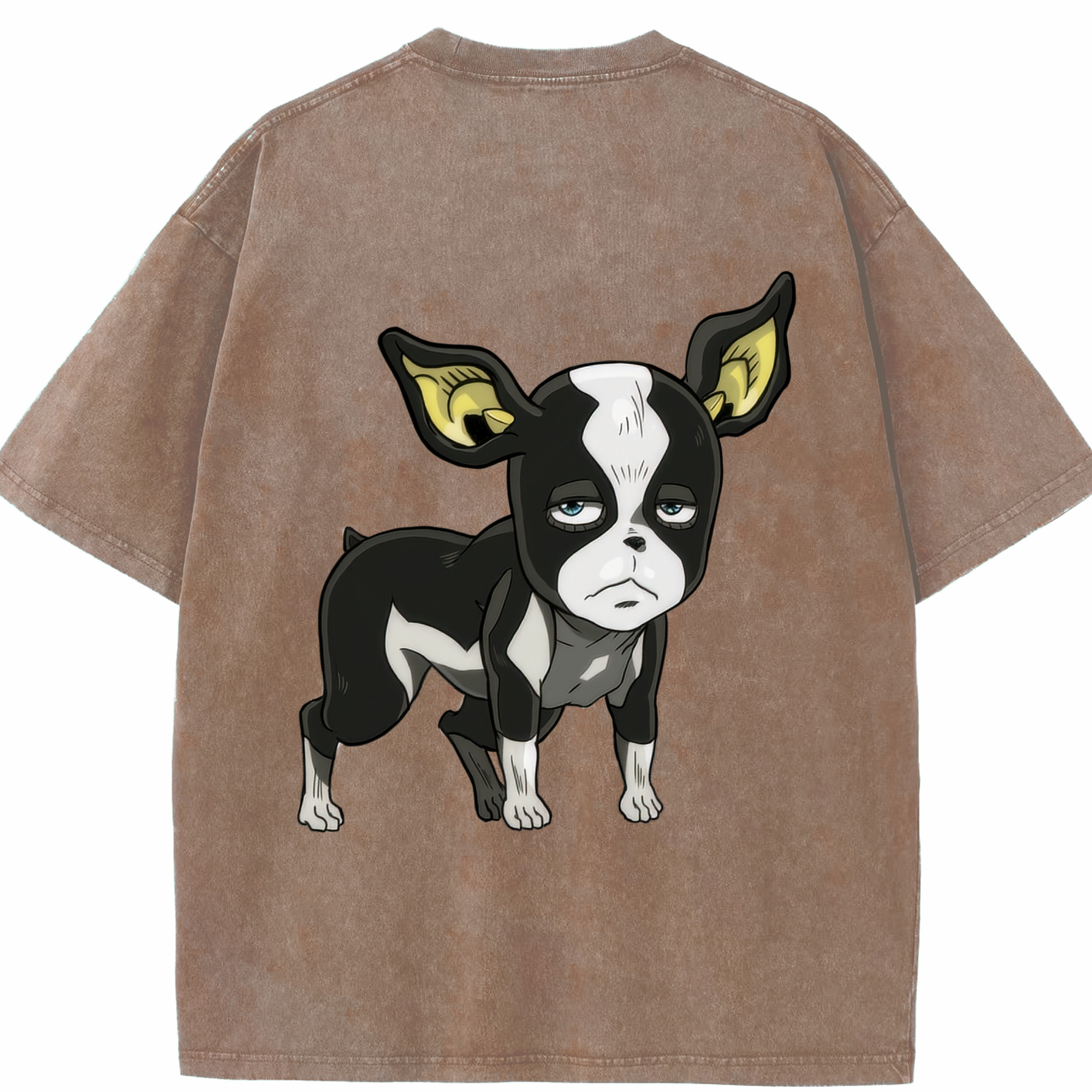 （画像用） ジョジョの奇妙な冒険 イギー JoJo's Bizarre Adventure Iggy 綿100% ヴィンテージ風 半袖Tシャツ（背面プリント）