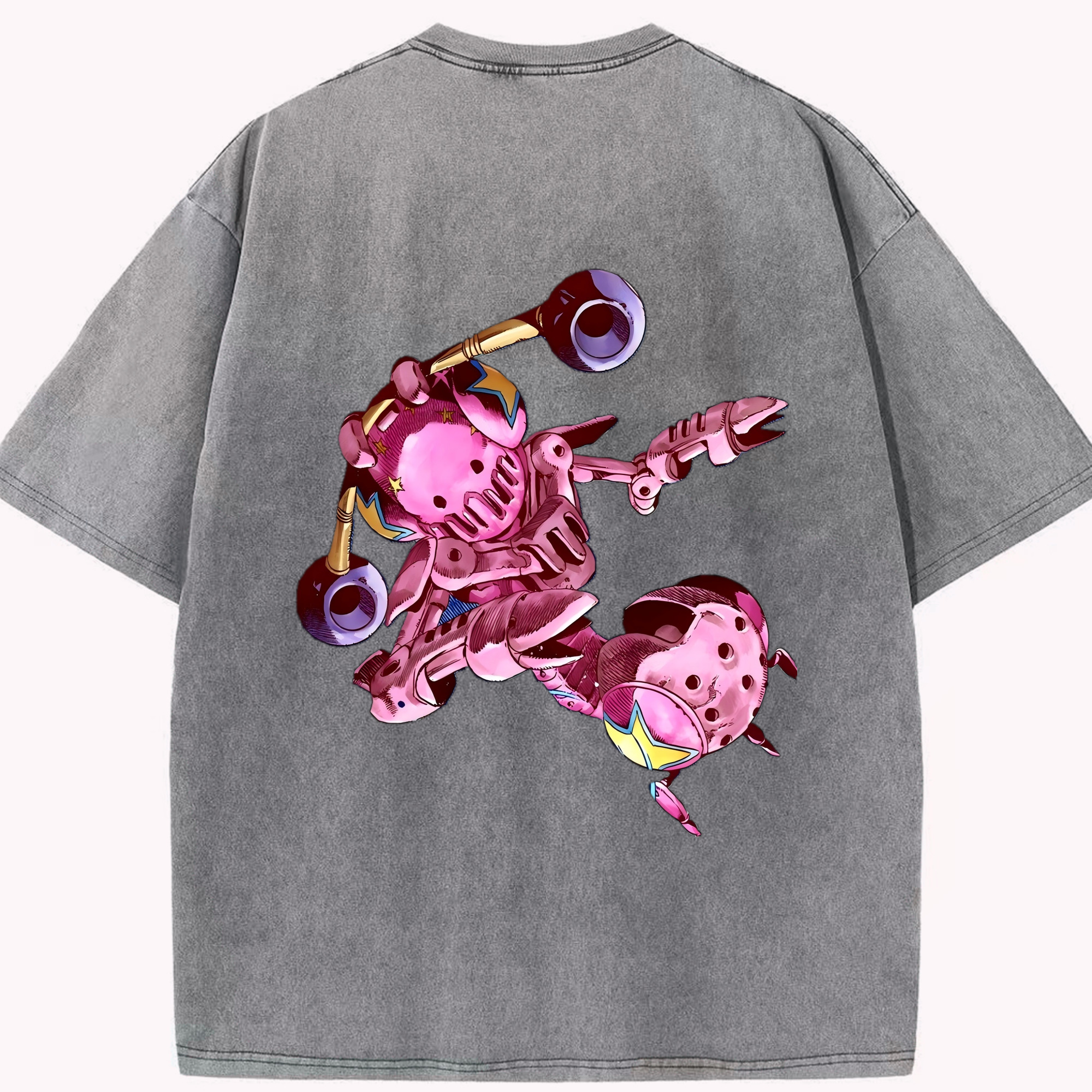 （画像用） ジョジョの奇妙な冒険 ジョナサン?ジョースター JoJo's Bizarre Adventure Jonathan Joestar 綿100% ヴィンテージ風 半袖Tシャツ（背面プリント）