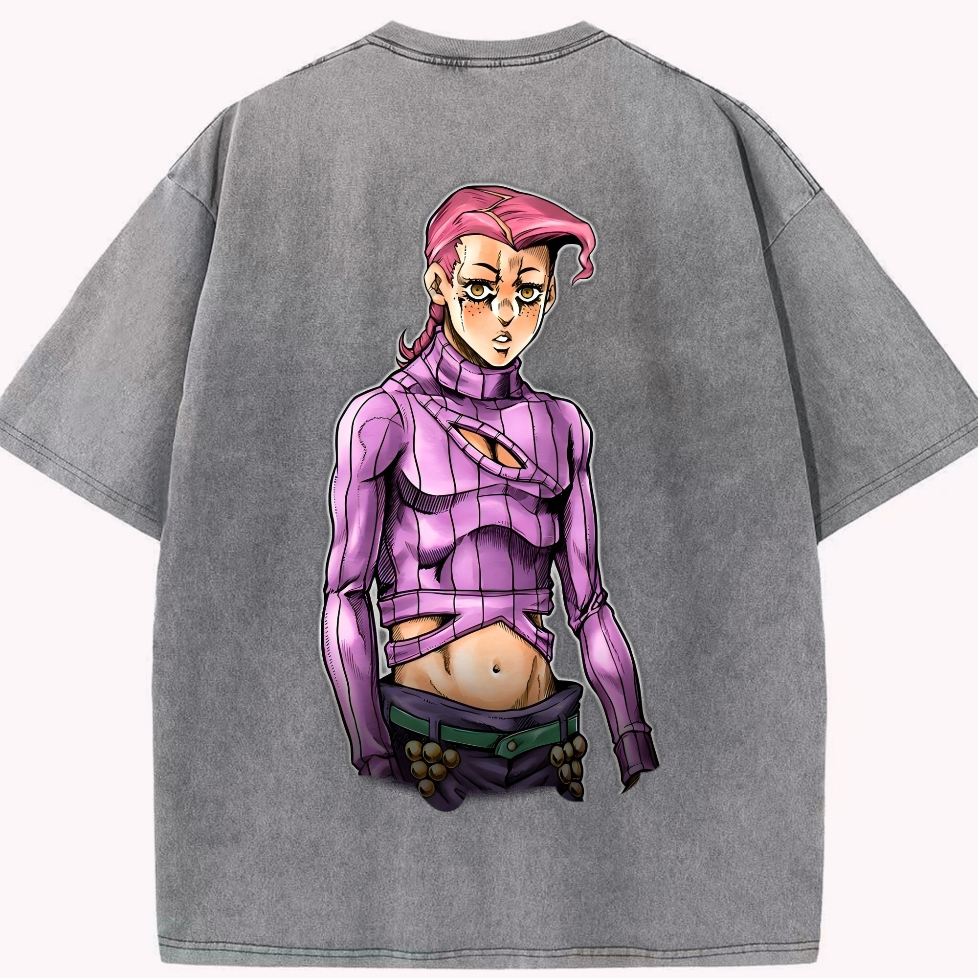 （画像用） ジョジョの奇妙な冒険 ビネガー?ドッピオ JoJo's Bizarre Adventure Vinegar Doppio 綿100% ヴィンテージ風 半袖Tシャツ（背面プリント）