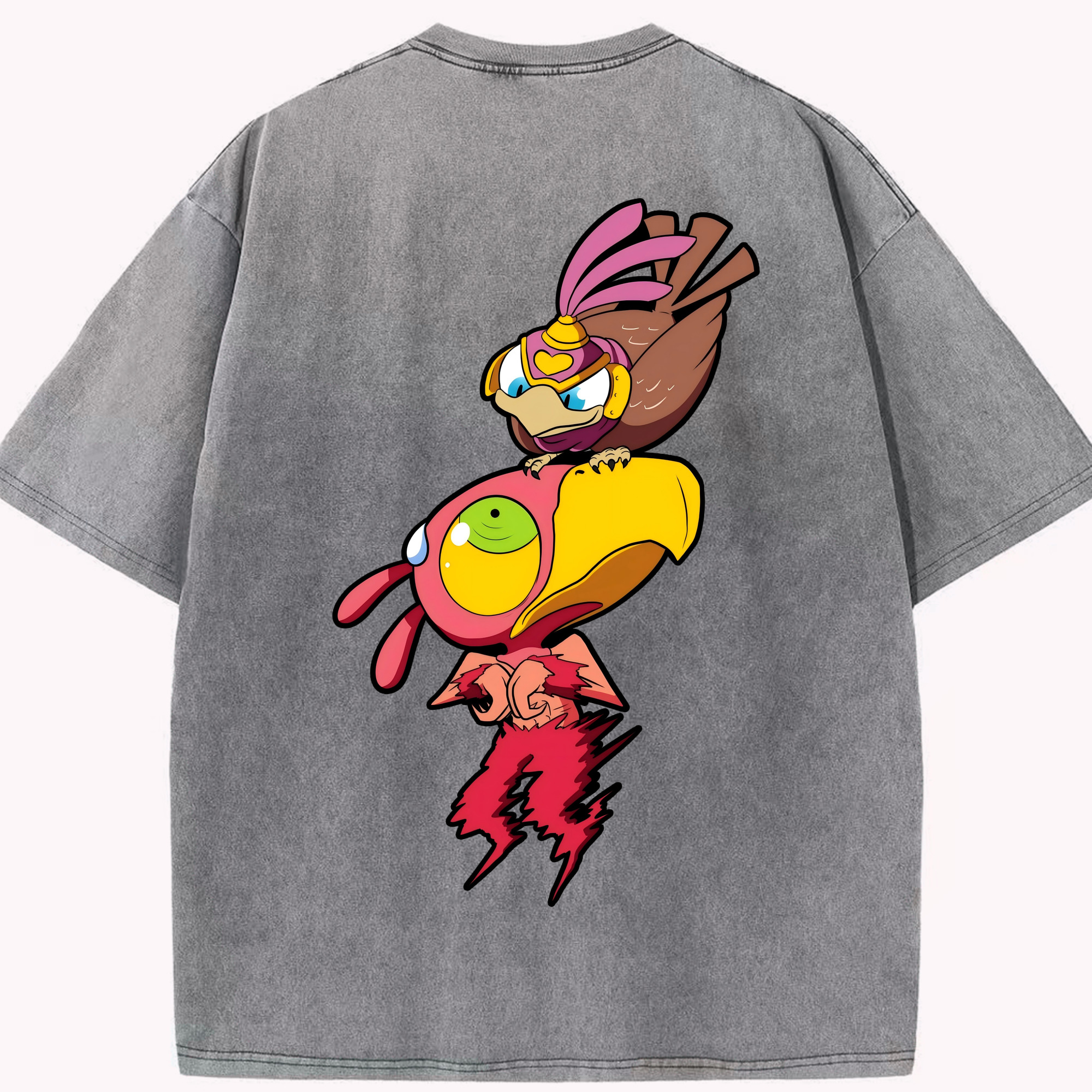 （画像用） ジョジョの奇妙な冒険 JoJo's Bizarre Adventure 綿100% ヴィンテージ風 半袖Tシャツ（背面プリント）