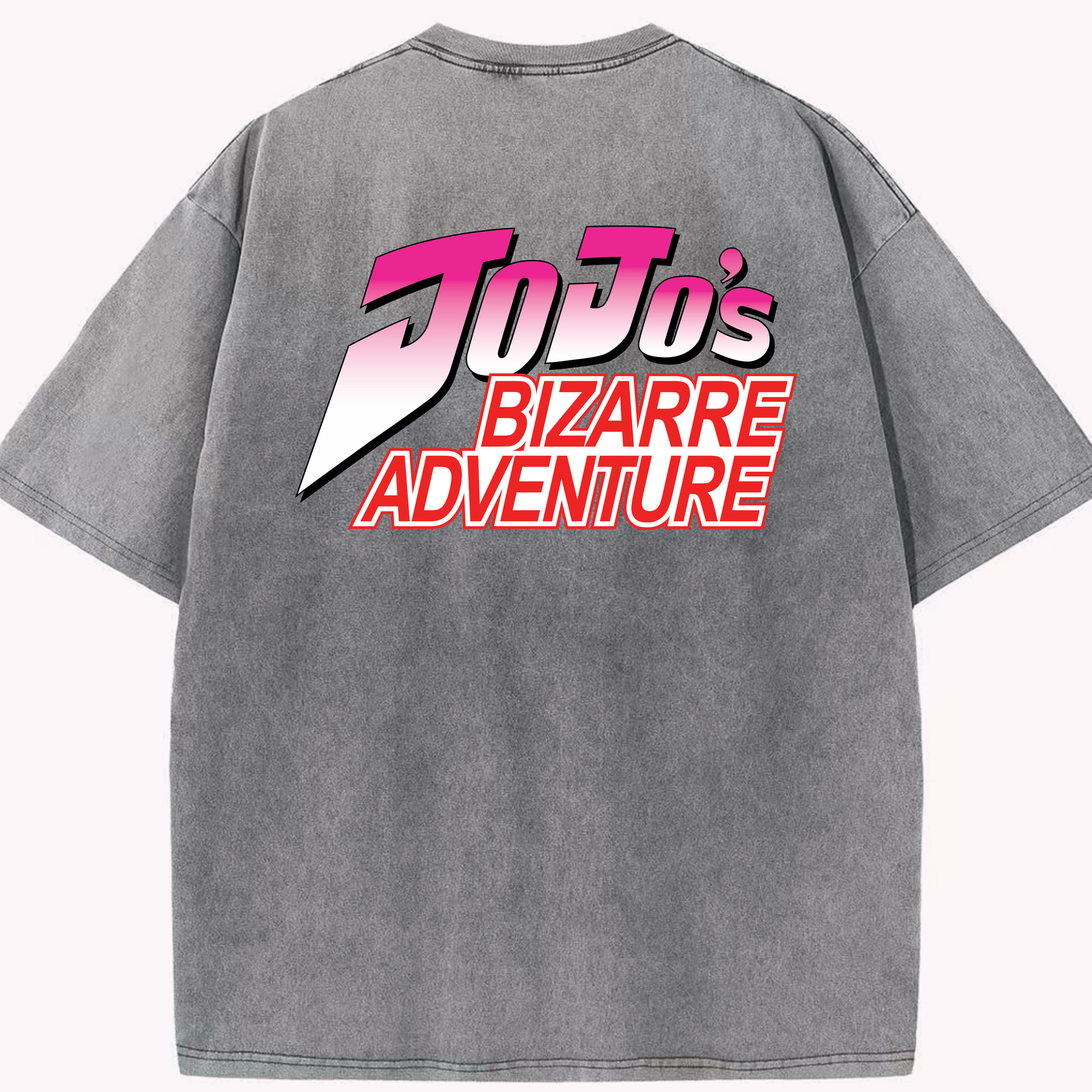 （画像用） ジョジョの奇妙な冒険 JoJo's Bizarre Adventure 綿100% ヴィンテージ風 半袖Tシャツ（背面プリント）