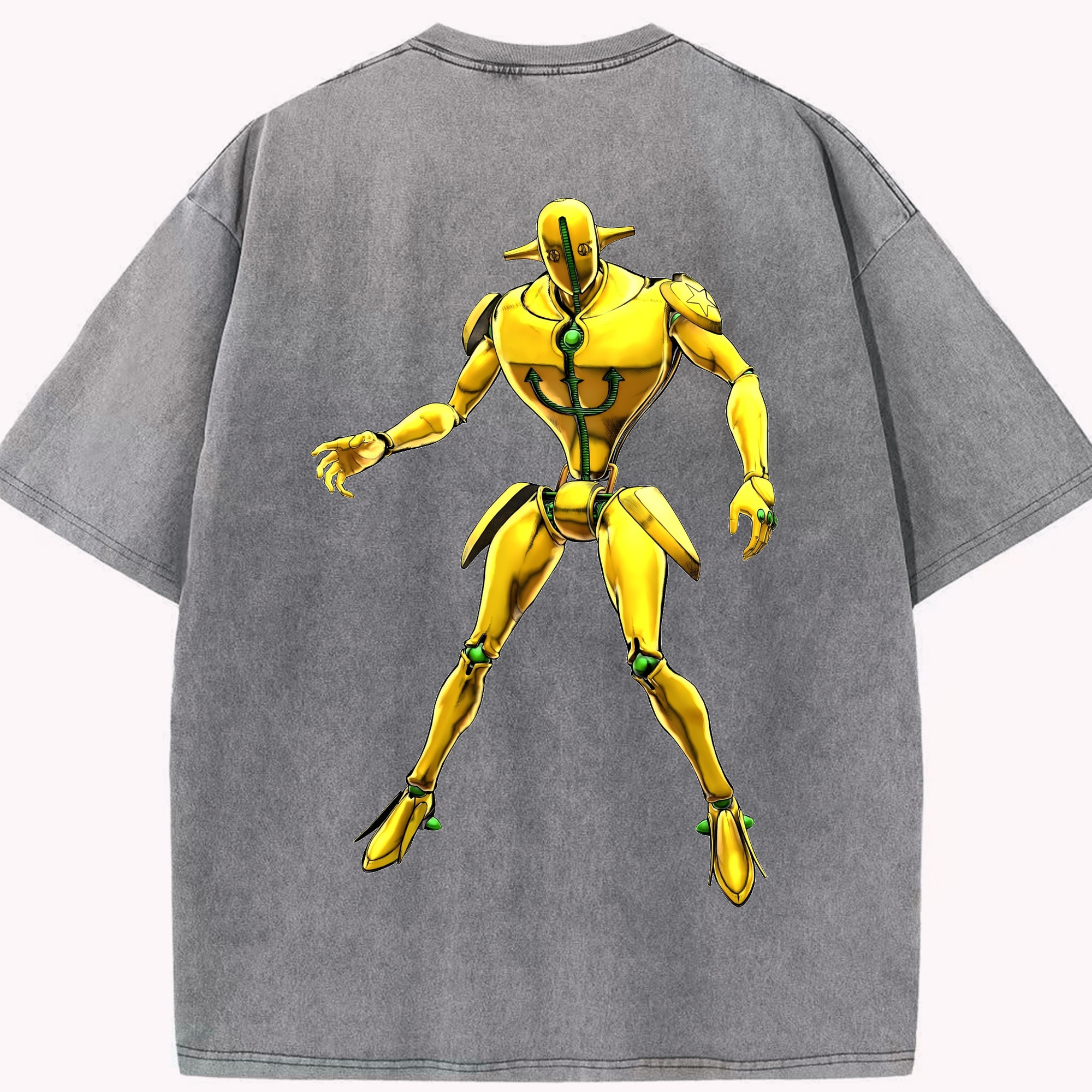 （画像用） ジョジョの奇妙な冒険 JoJo's Bizarre Adventure 綿100% ヴィンテージ風 半袖Tシャツ（背面プリント）