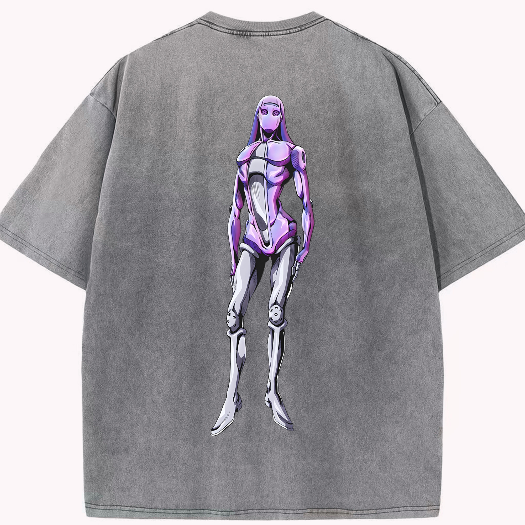 （画像用） ジョジョの奇妙な冒険 JoJo's Bizarre Adventure 綿100% ヴィンテージ風 半袖Tシャツ（背面プリント）