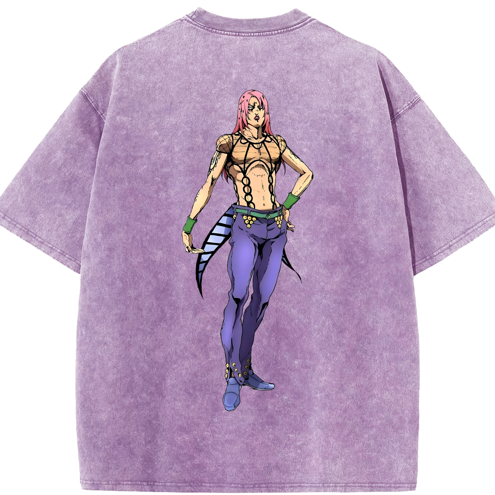 （画像用） ジョジョの奇妙な冒険 ビネガー?ドッピオ JoJo's Bizarre Adventure Vinegar Doppio 綿100% ヴィンテージ風 半袖Tシャツ（背面プリント）
