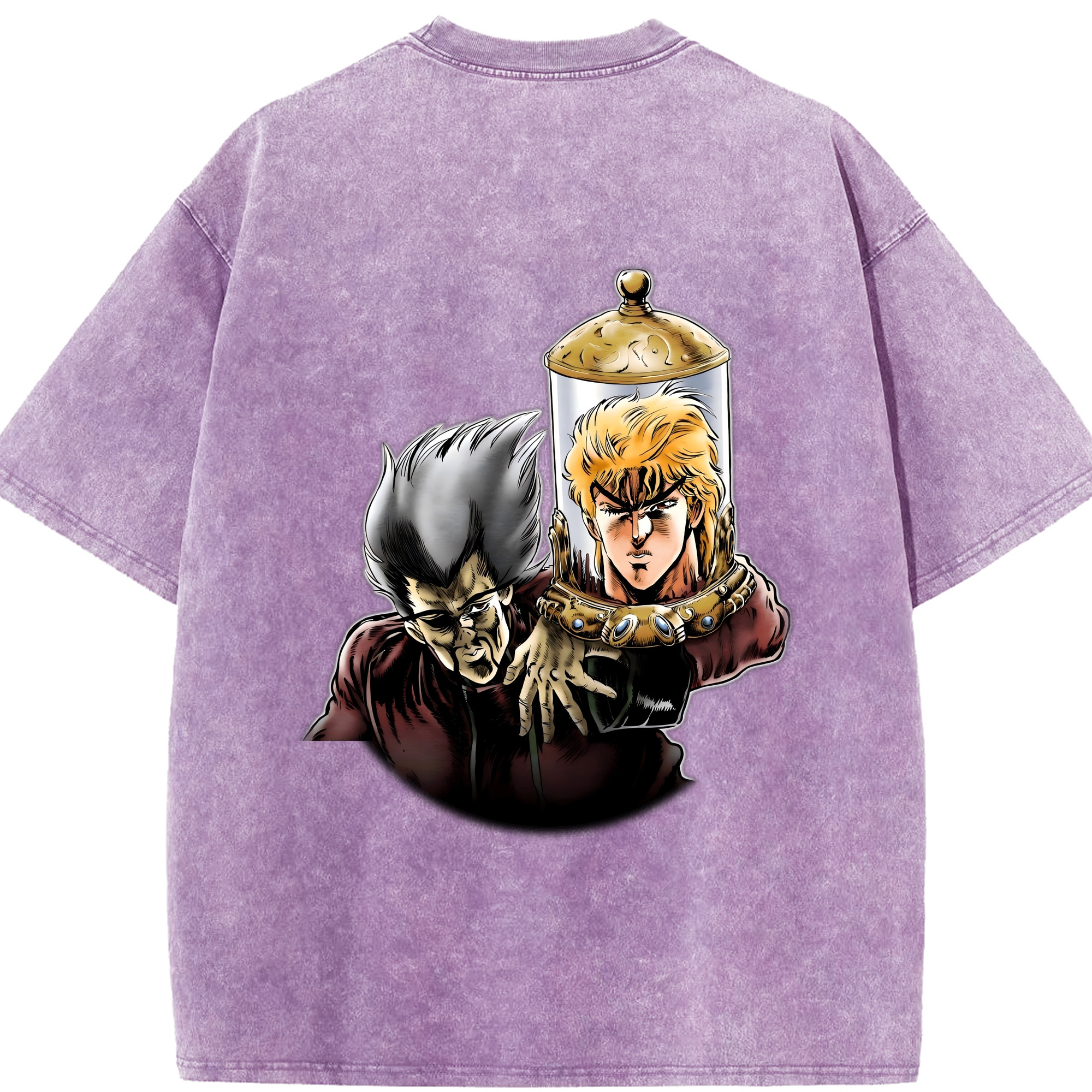 （画像用） ジョジョの奇妙な冒険 ディオ?ブランドー JoJo's Bizarre Adventure Dio Brando 綿100% ヴィンテージ風 半袖Tシャツ（背面プリント）