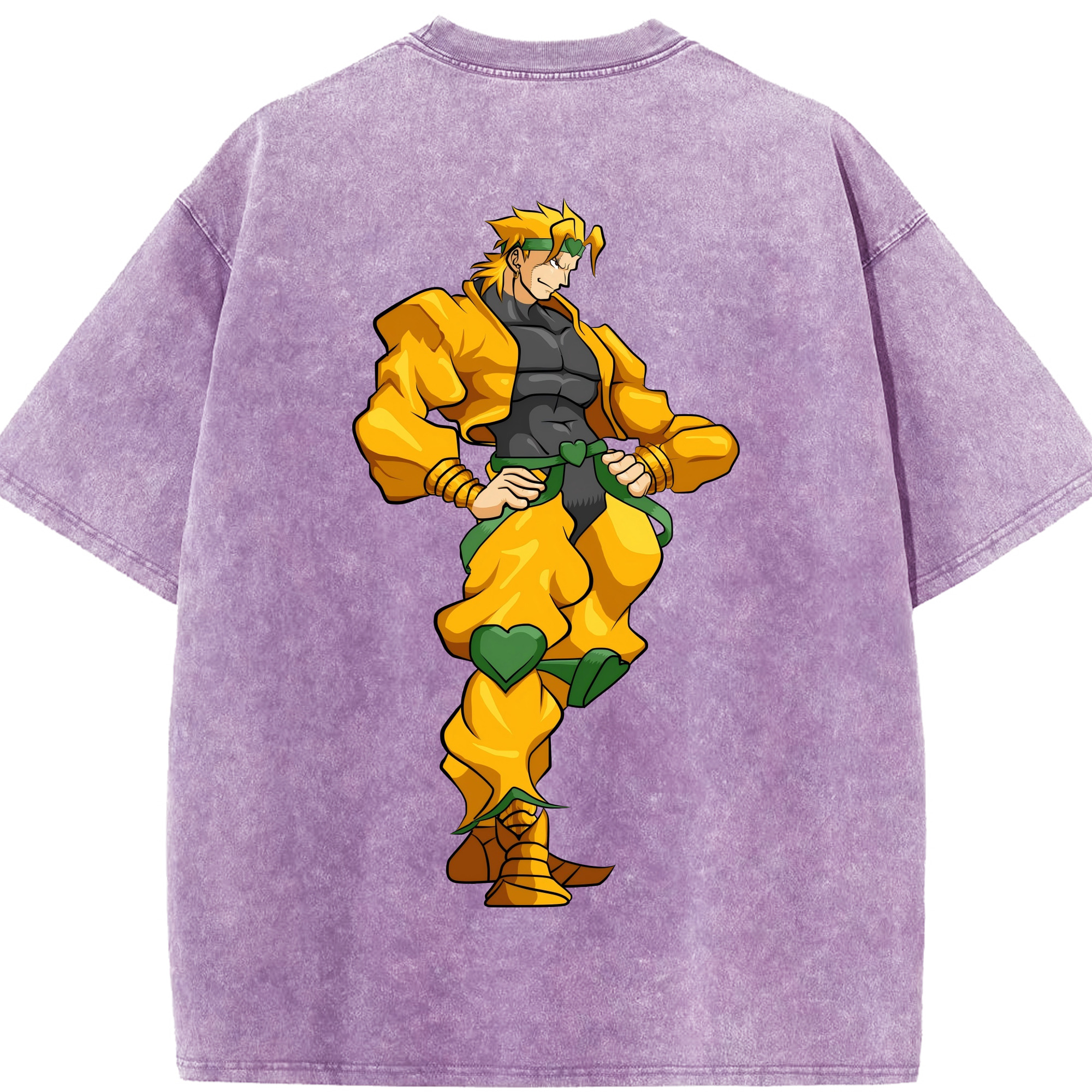 （画像用） ジョジョの奇妙な冒険 ディオ?ブランドー JoJo's Bizarre Adventure Dio Brando 綿100% ヴィンテージ風 半袖Tシャツ（背面プリント）