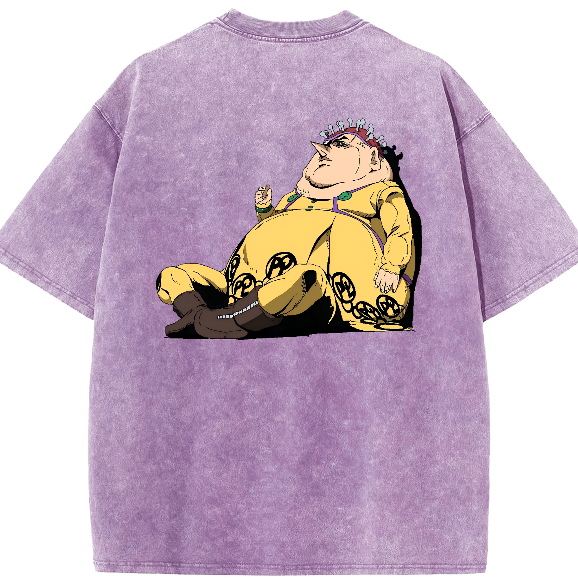 （画像用） ジョジョの奇妙な冒険 ポルポ JoJo's Bizarre Adventure Polpo 綿100% ヴィンテージ風 半袖Tシャツ（背面プリント）
