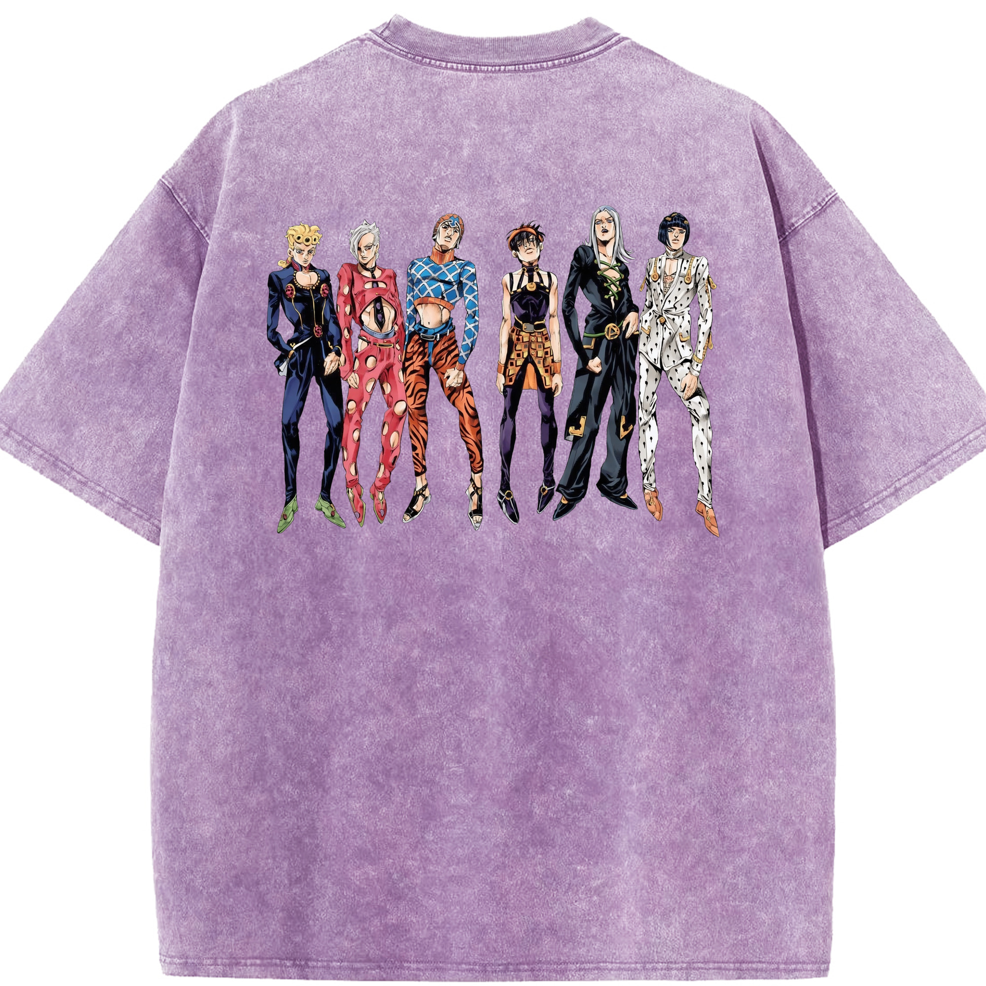 （画像用） ジョジョの奇妙な冒険 JoJo's Bizarre Adventure 綿100% ヴィンテージ風 半袖Tシャツ（背面プリント）