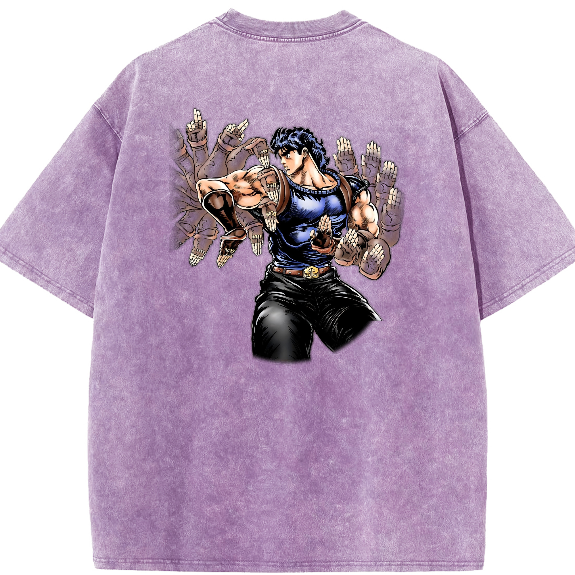 （画像用） ジョジョの奇妙な冒険 /ジョナサン?ジョースター JoJo's Bizarre Adventure Jonathan Joestar 綿100% ヴィンテージ風 半袖Tシャツ（背面プリント）