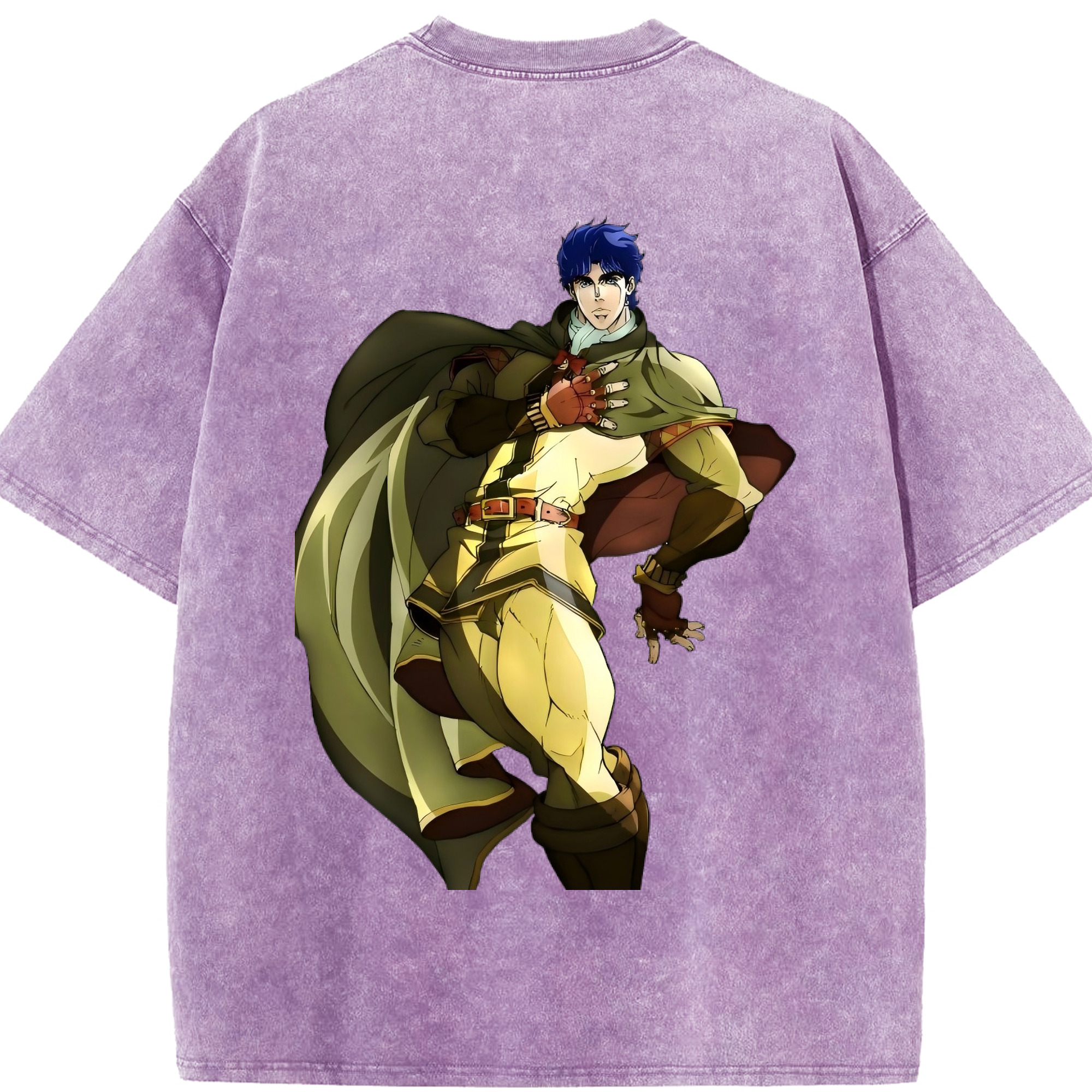 （画像用） ジョジョの奇妙な冒険 /ジョナサン?ジョースター JoJo's Bizarre Adventure Jonathan Joestar 綿100% ヴィンテージ風 半袖Tシャツ（背面プリント）