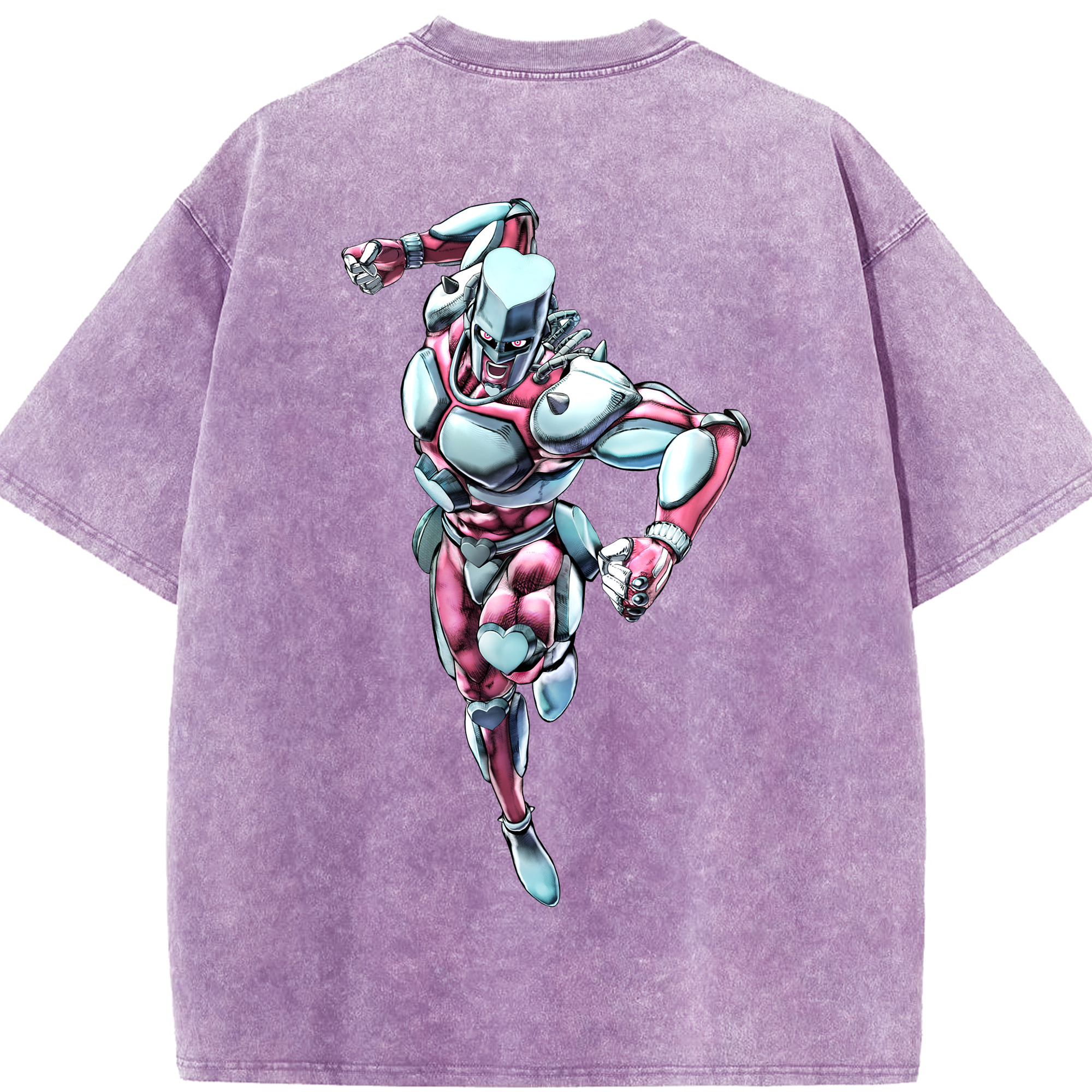 （画像用） ジョジョの奇妙な冒険 ひがしかた じょうすけ JoJo's Bizarre Adventure Higashikata Josuke 綿100% ヴィンテージ風 半袖Tシャツ（背面プリント）