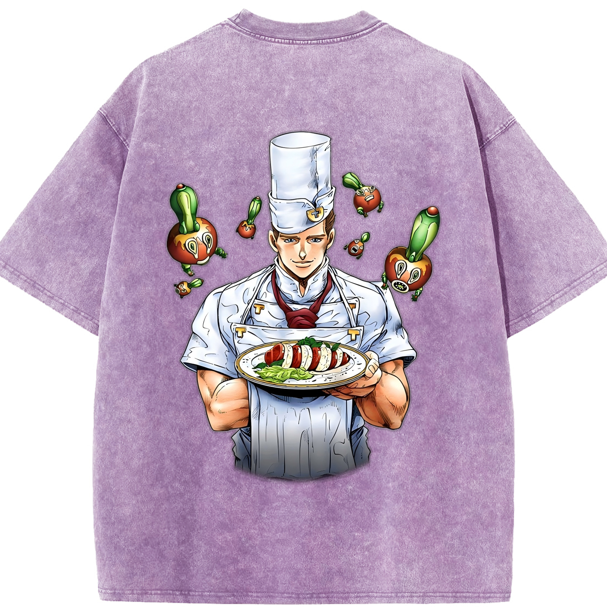 （画像用） ジョジョの奇妙な冒険 Tonio Trussardi JoJo's Bizarre Adventure トニオ?トラッサルディ 綿100% ヴィンテージ風 半袖Tシャツ（背面プリント）
