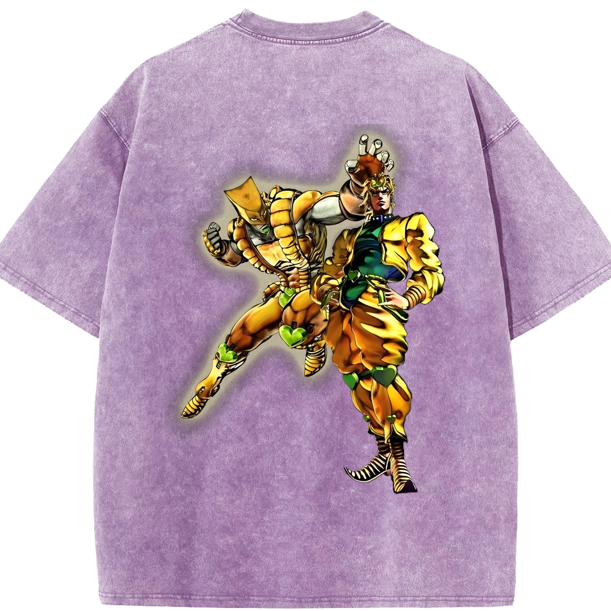 （画像用） ジョジョの奇妙な冒険 ディオ?ブランドー JoJo's Bizarre Adventure Dio Brando 綿100% ヴィンテージ風 半袖Tシャツ（背面プリント）