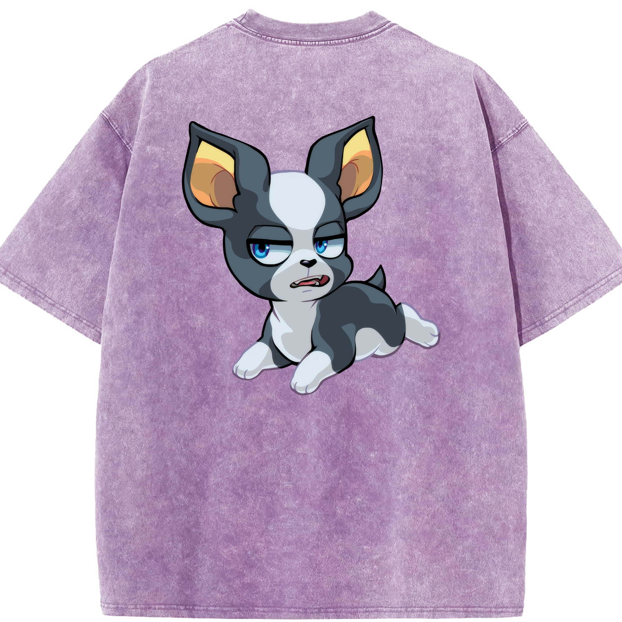 （画像用） ジョジョの奇妙な冒険 イギー JoJo's Bizarre Adventure Iggy 綿100% ヴィンテージ風 半袖Tシャツ（背面プリント）