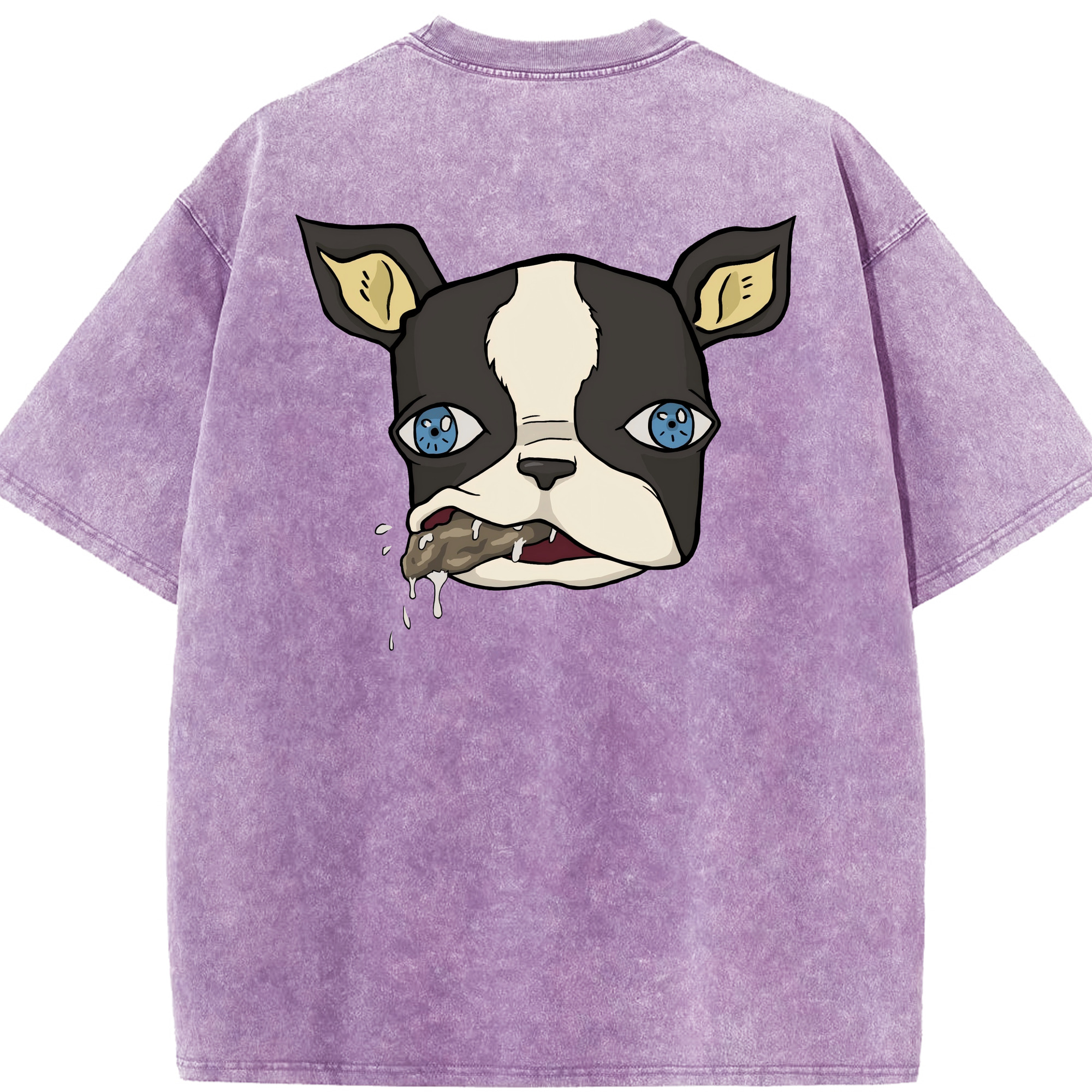 （画像用） ジョジョの奇妙な冒険 イギー JoJo's Bizarre Adventure Iggy 綿100% ヴィンテージ風 半袖Tシャツ（背面プリント）