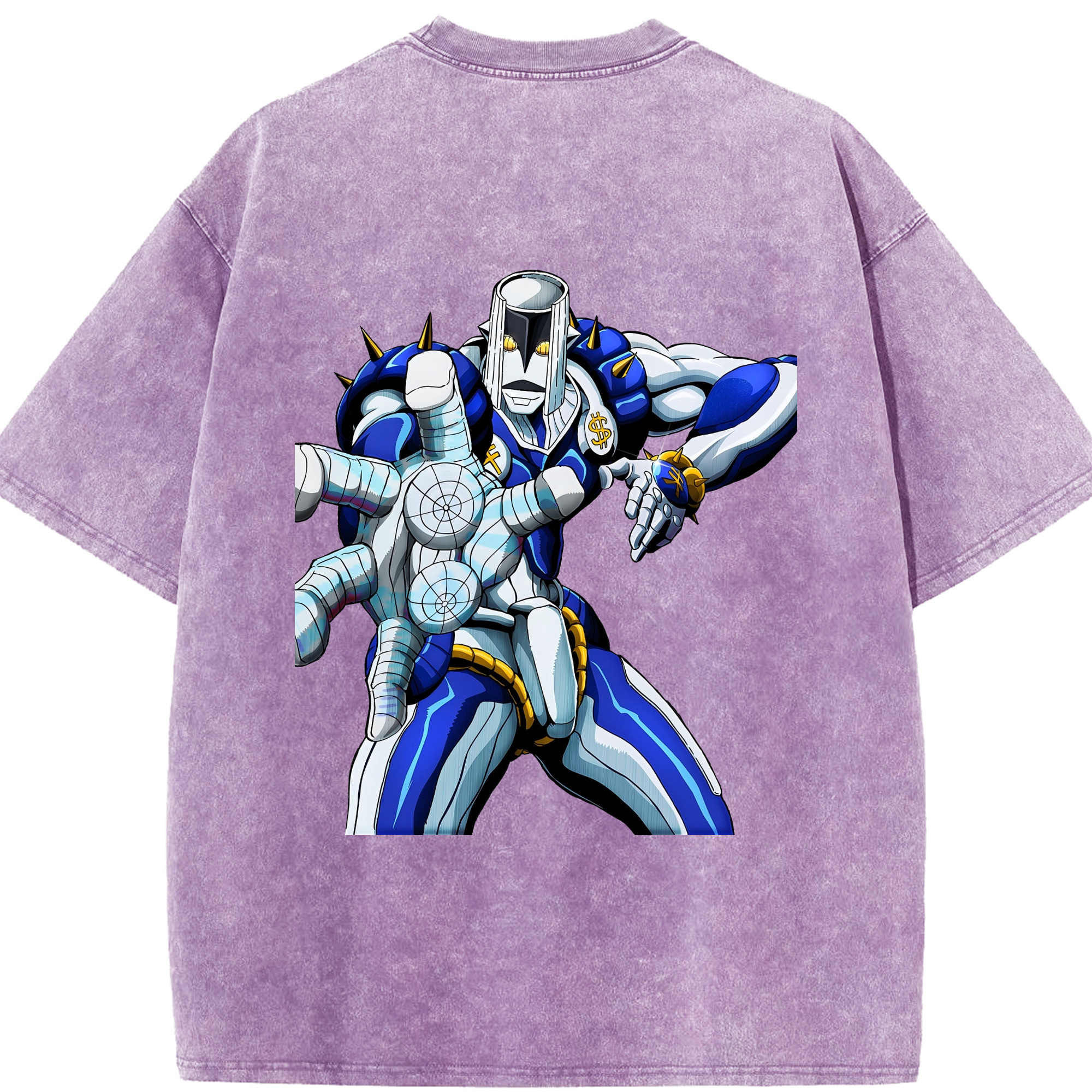 （画像用） ジョジョの奇妙な冒険 虹村億泰 にじむら おくやす JoJo's Bizarre Adventure Nijimura Okuyasu 綿100% ヴィンテージ風 半袖Tシャツ（背面プリント）