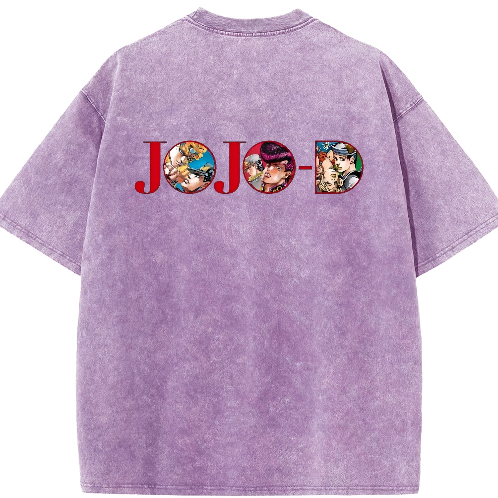 （画像用） ジョジョの奇妙な冒険 JoJo's Bizarre Adventure 綿100% ヴィンテージ風 半袖Tシャツ（背面プリント）
