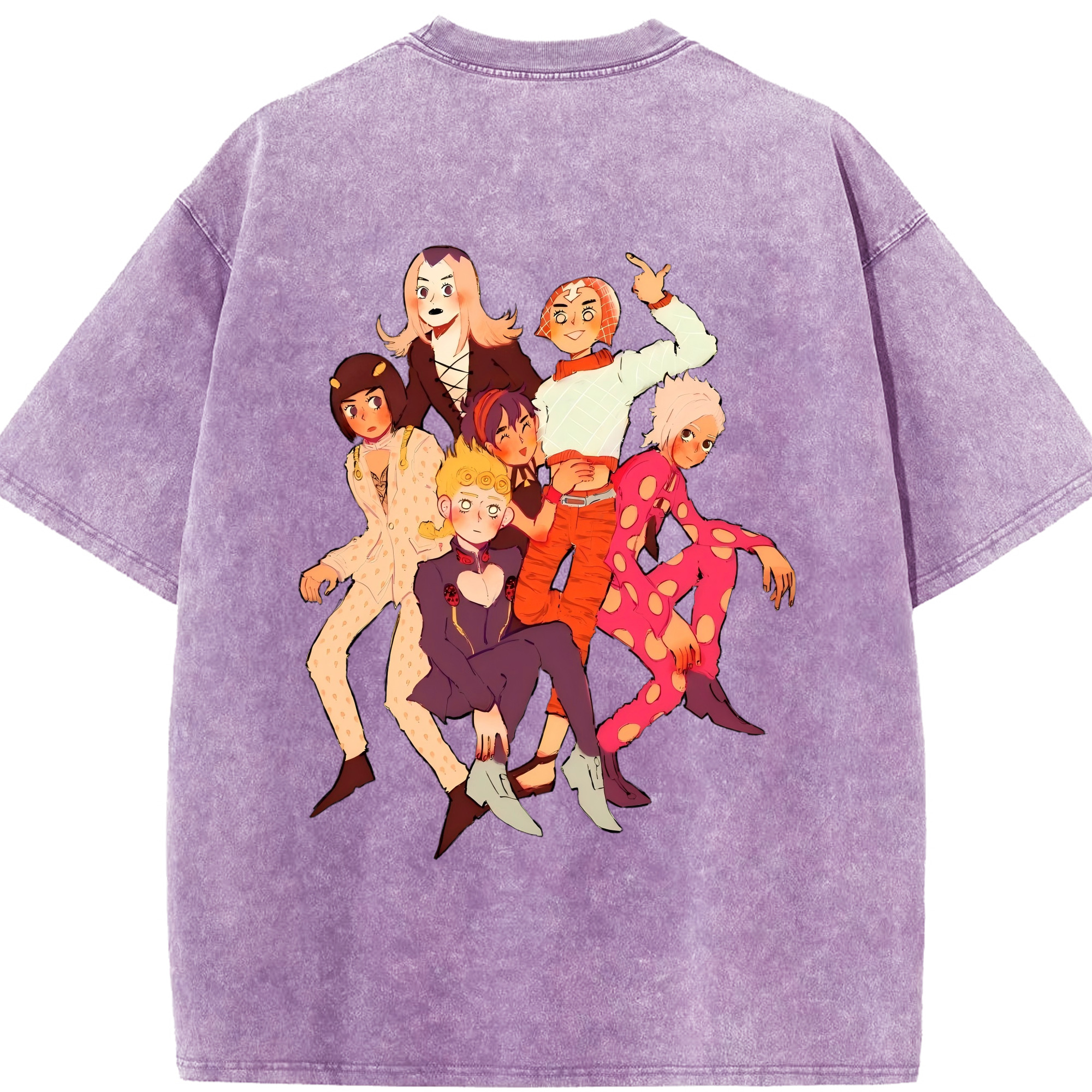 （画像用） ジョジョの奇妙な冒険 JoJo's Bizarre Adventure 綿100% ヴィンテージ風 半袖Tシャツ（背面プリント）