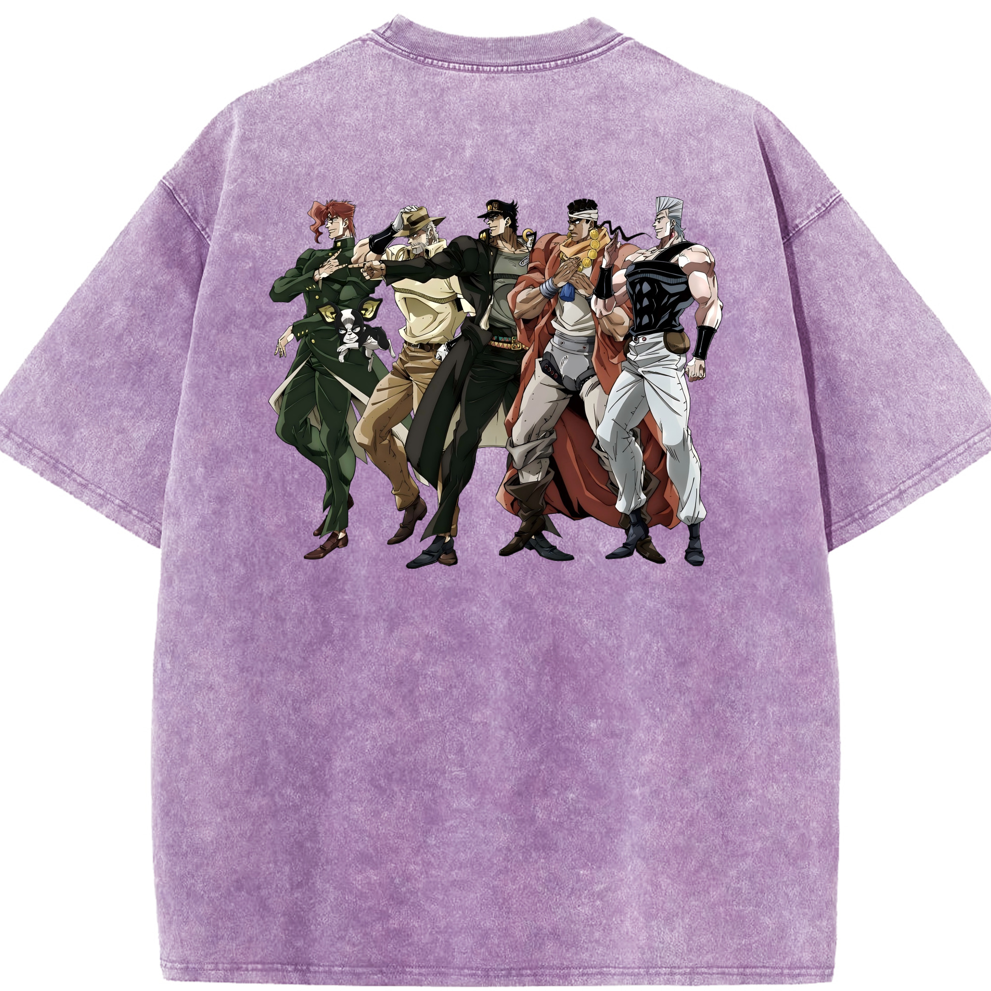 （画像用） ジョジョの奇妙な冒険 JoJo's Bizarre Adventure 綿100% ヴィンテージ風 半袖Tシャツ（背面プリント）